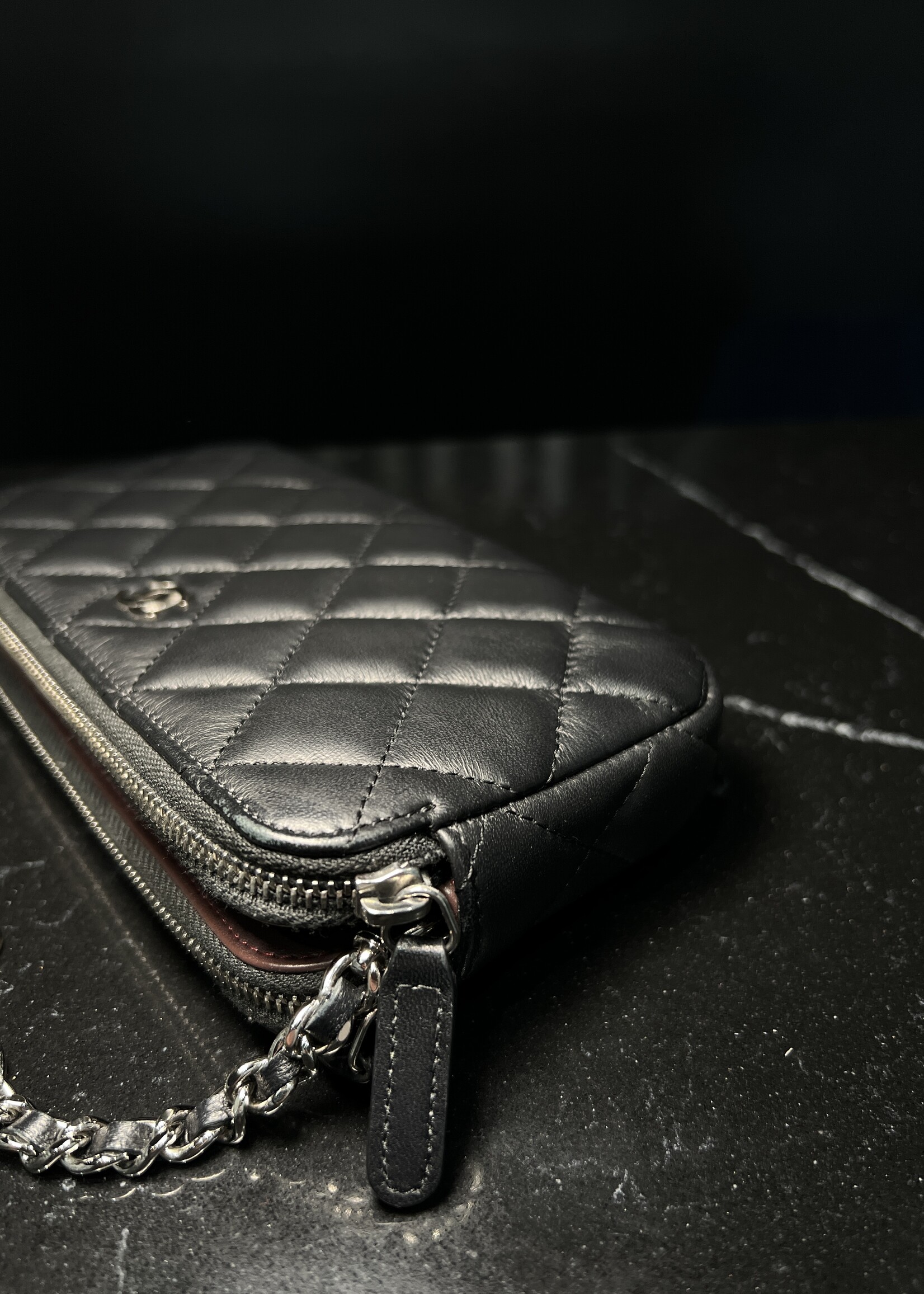 Chanel SOLD-  Chanel Double Zip Wallet on Chain