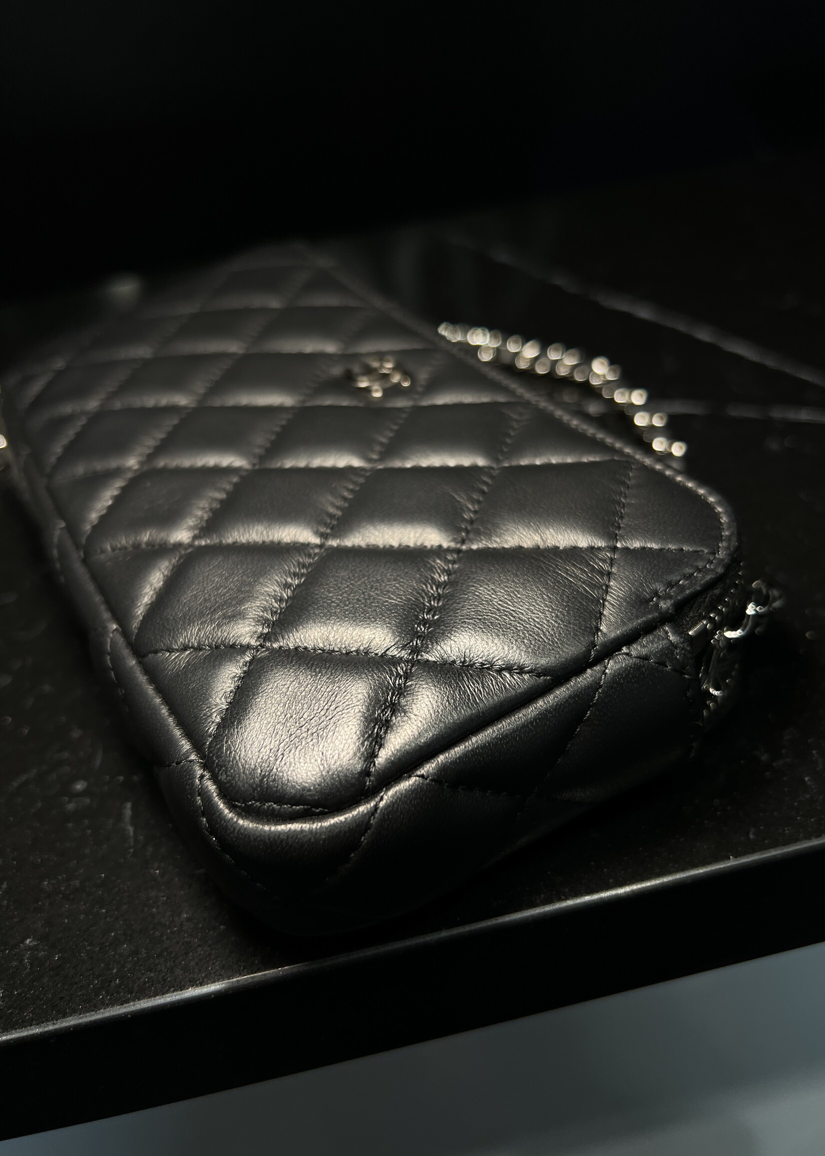 Chanel Chanel Double Zip Wallet on Chain