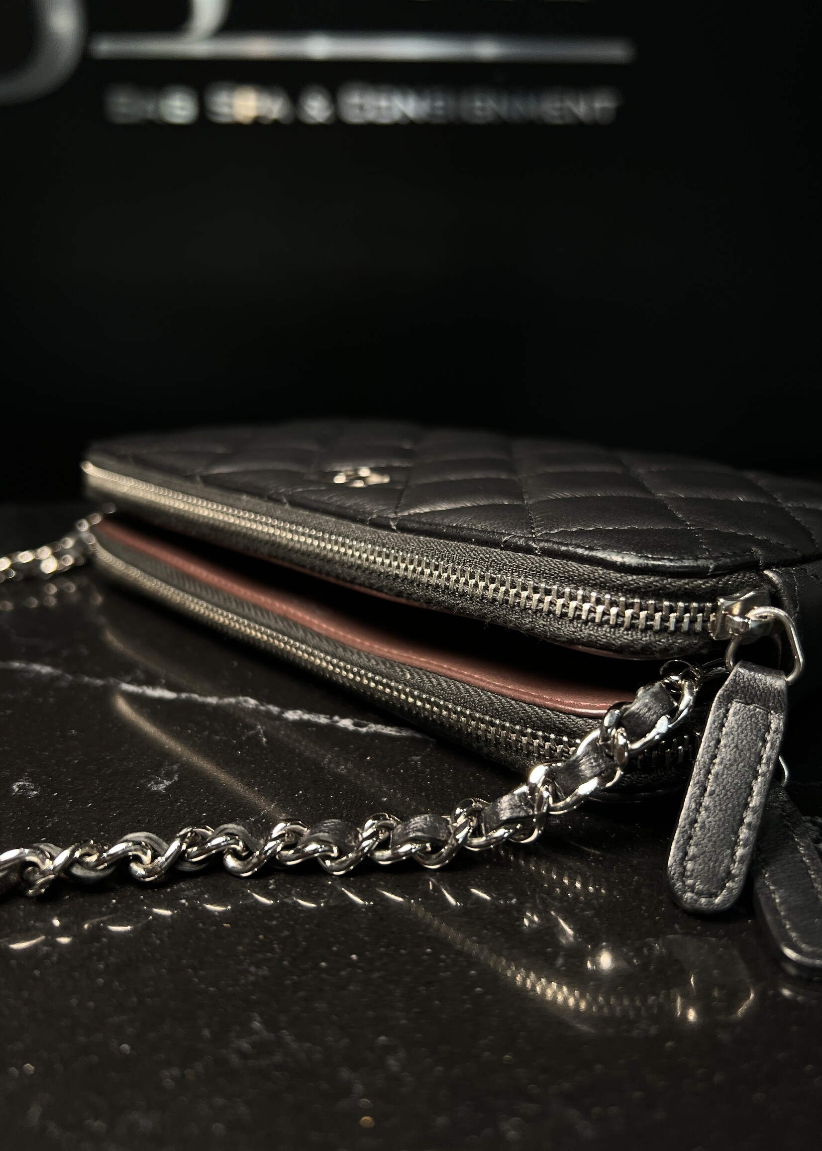 Chanel Chanel Double Zip Wallet on Chain