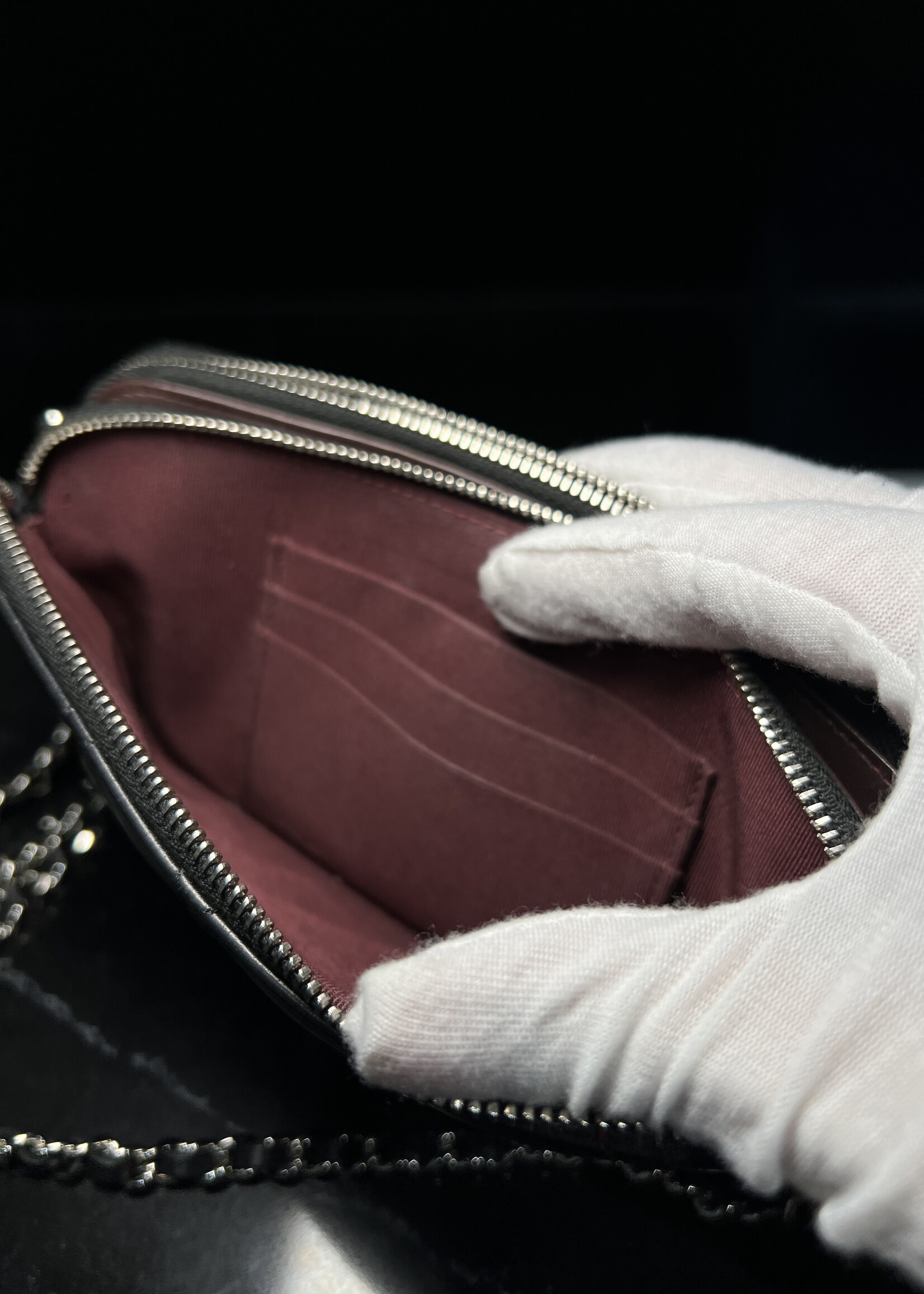 Chanel Chanel Double Zip Wallet on Chain