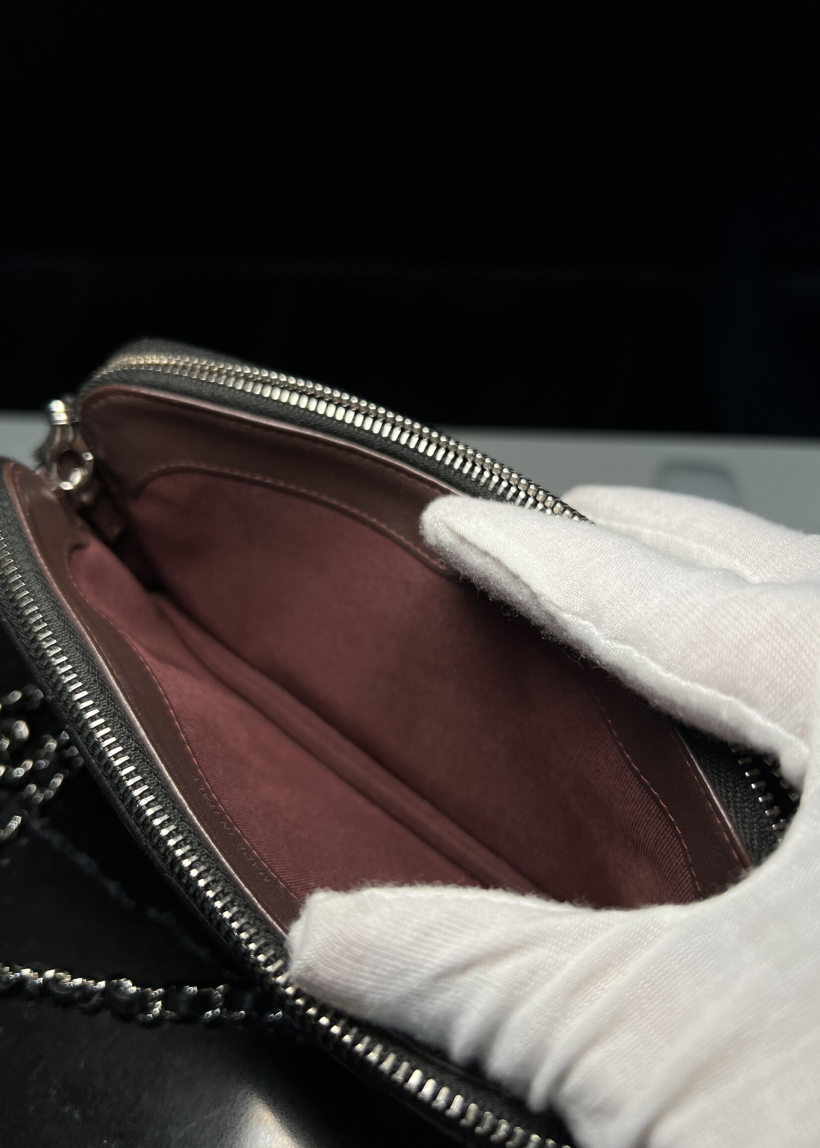 Chanel SOLD-  Chanel Double Zip Wallet on Chain