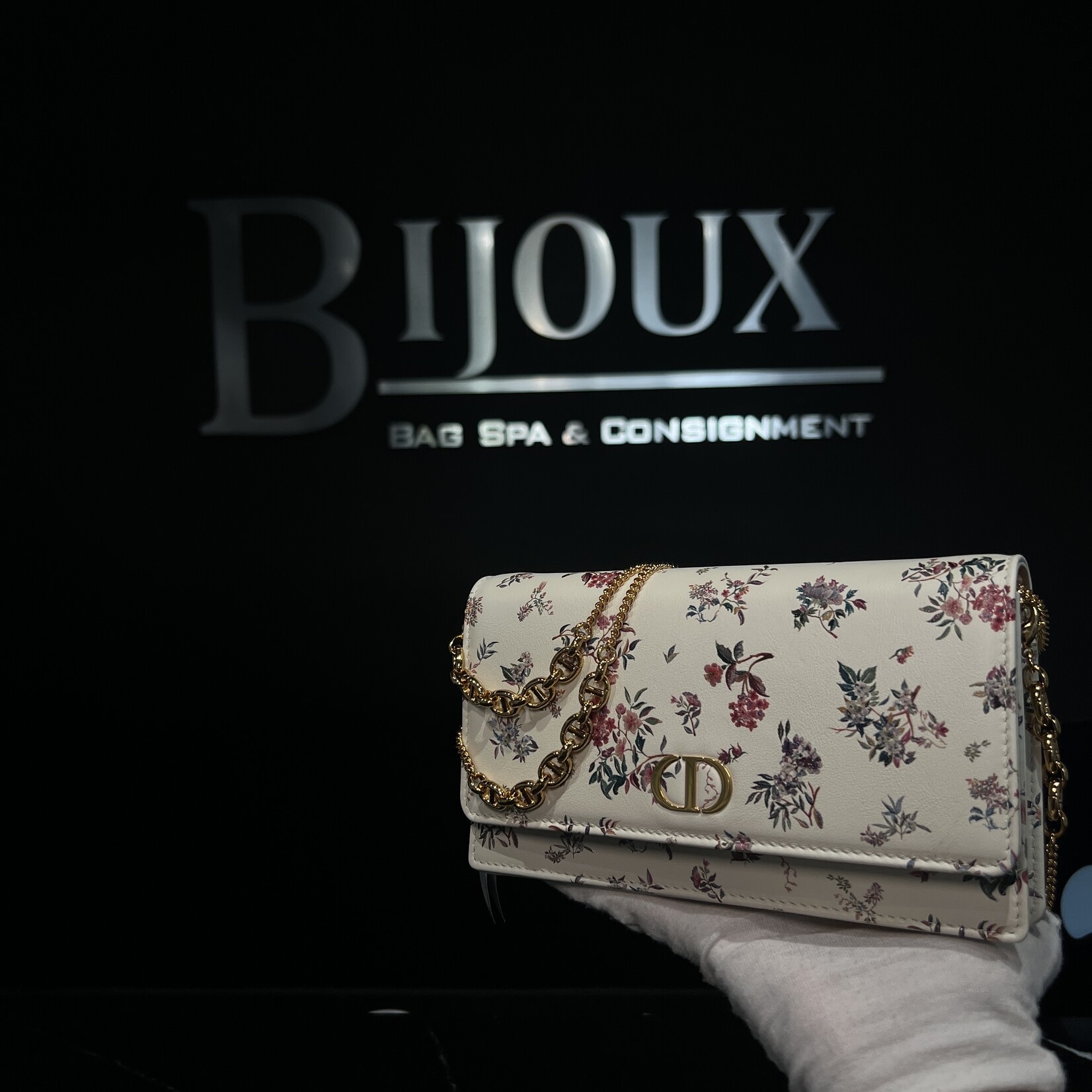 Christian Dior SOLD- Christian Dior Caro Clutch on Chain