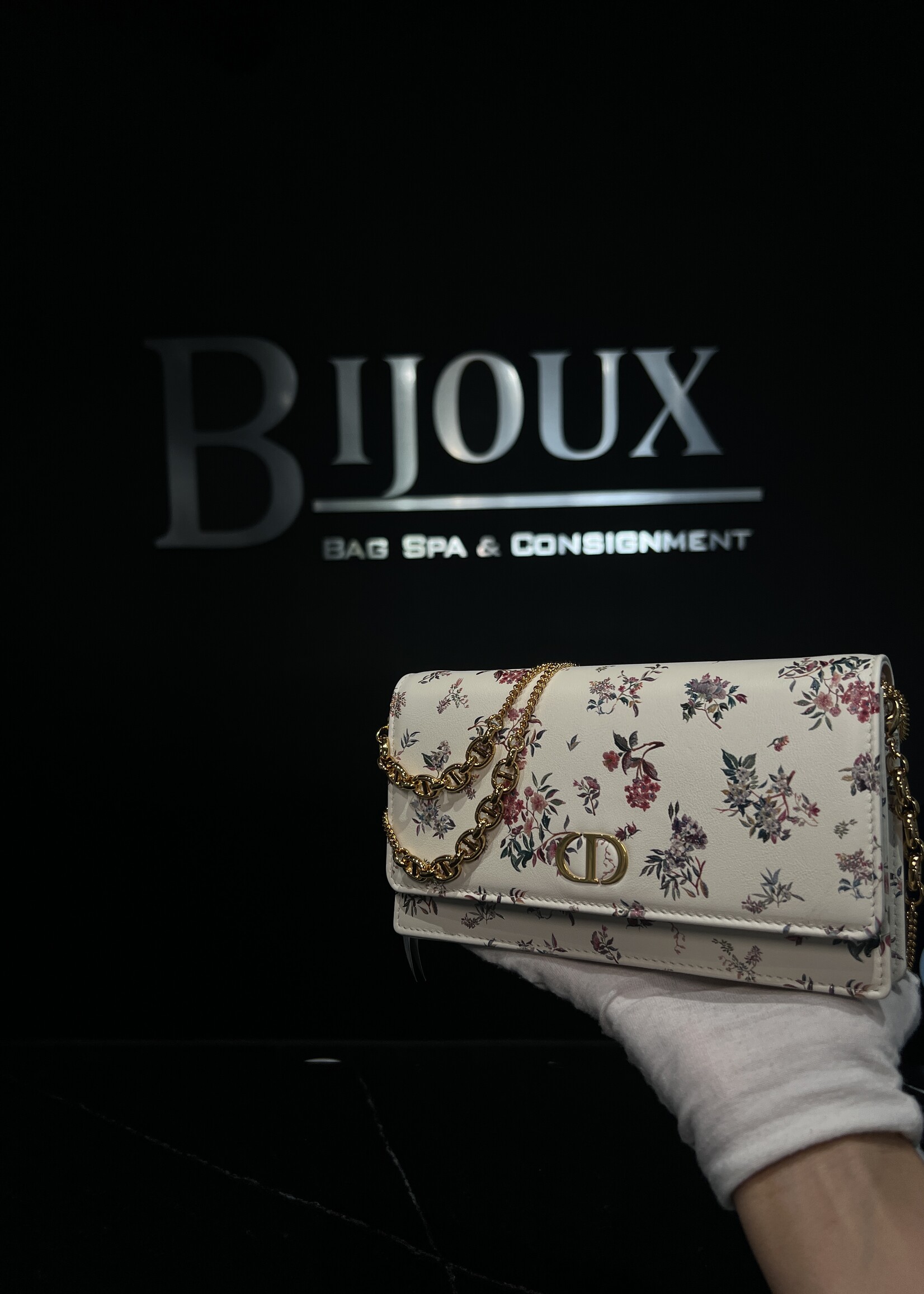 Christian Dior SOLD- Christian Dior Caro Clutch on Chain