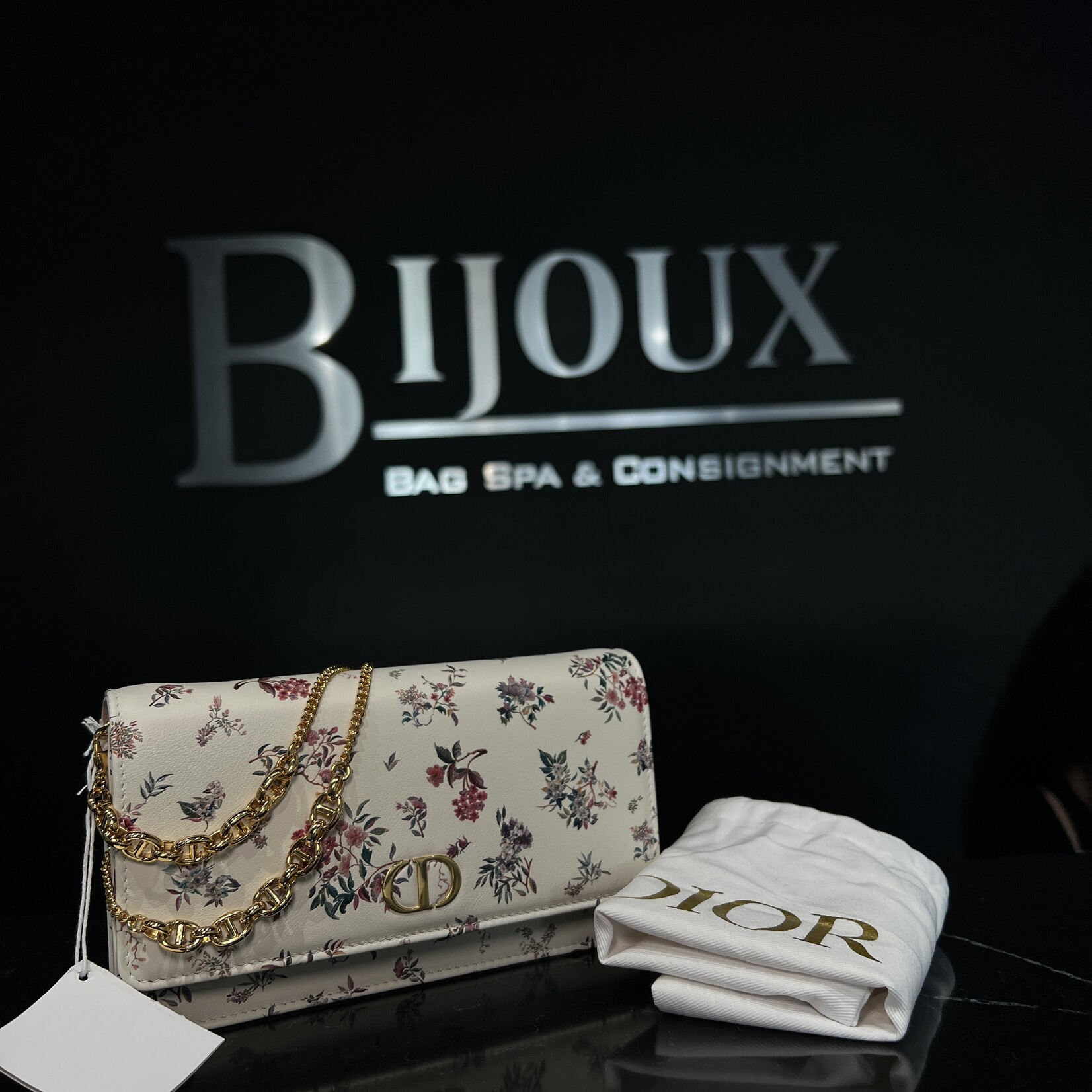 Christian Dior SOLD- Christian Dior Caro Clutch on Chain