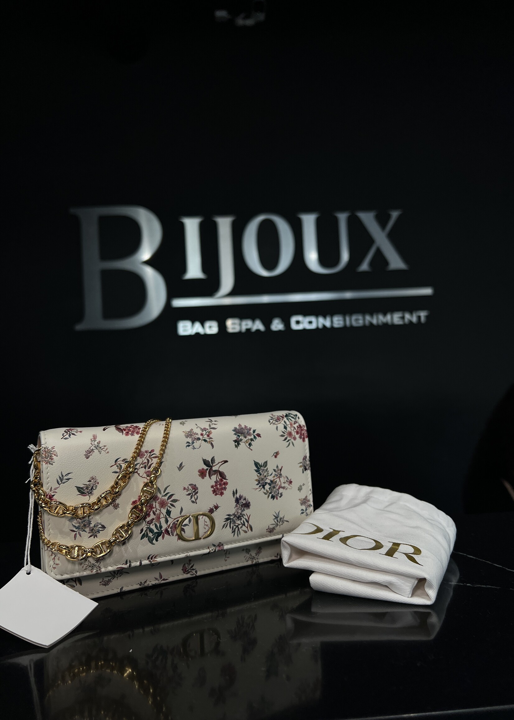 Christian Dior SOLD- Christian Dior Caro Clutch on Chain