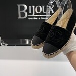 Chanel SOLD- Chanel Velvet Espardrilles 38