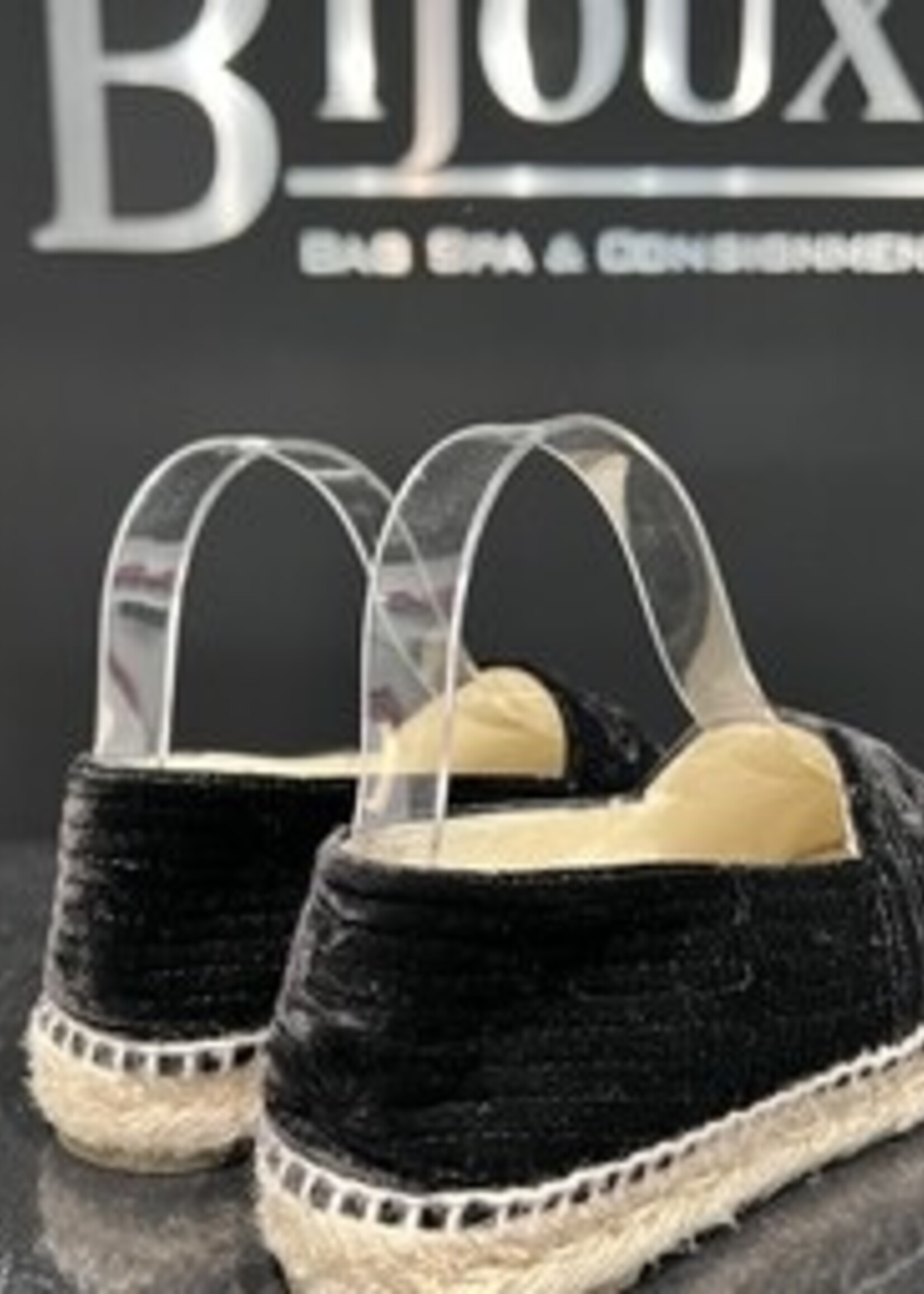 Chanel SOLD- Chanel Velvet Espardrilles 38