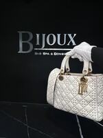Christian Dior Christian Dior Lady Dior White Studded