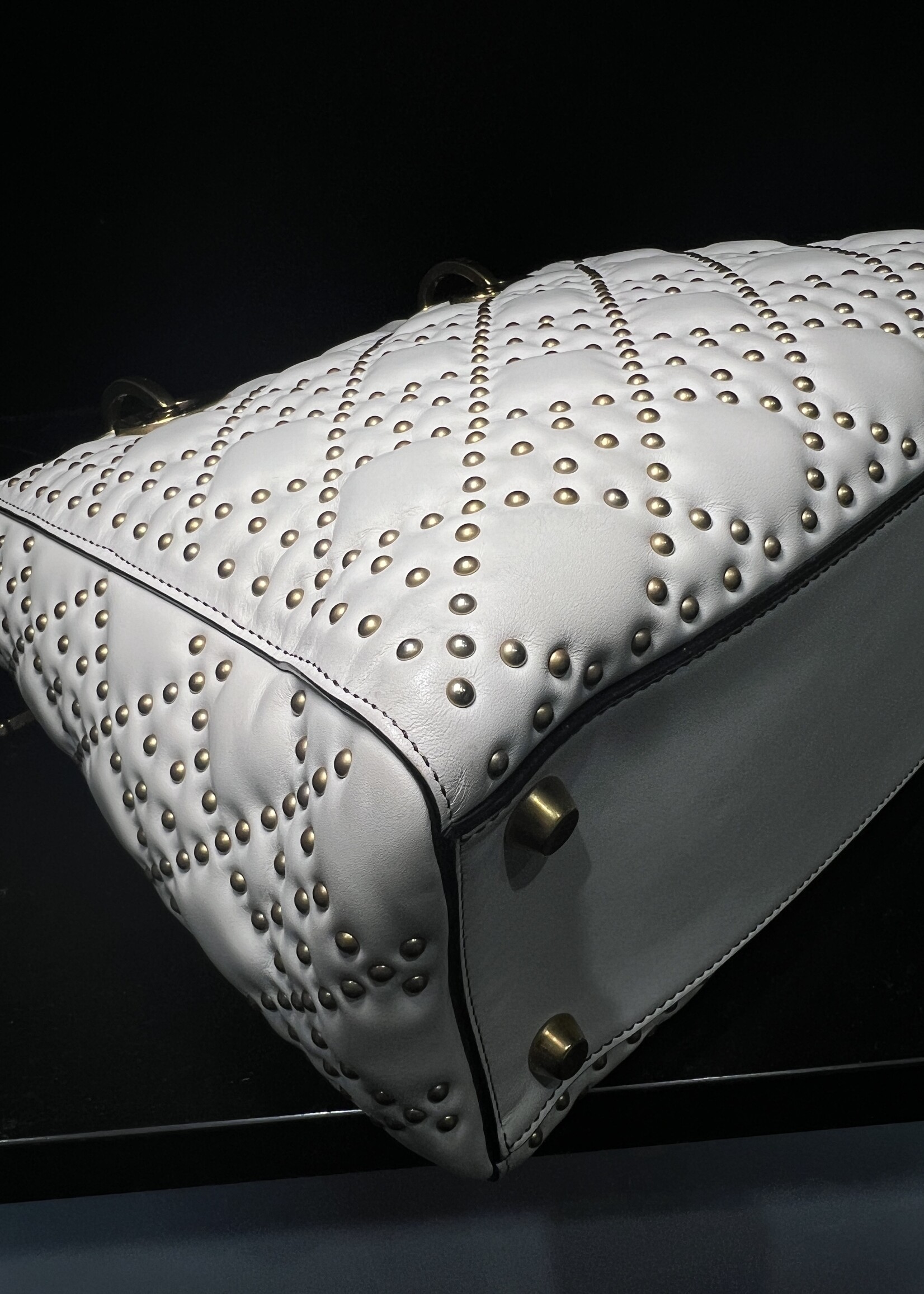 Christian Dior Christian Dior Lady Dior White Studded