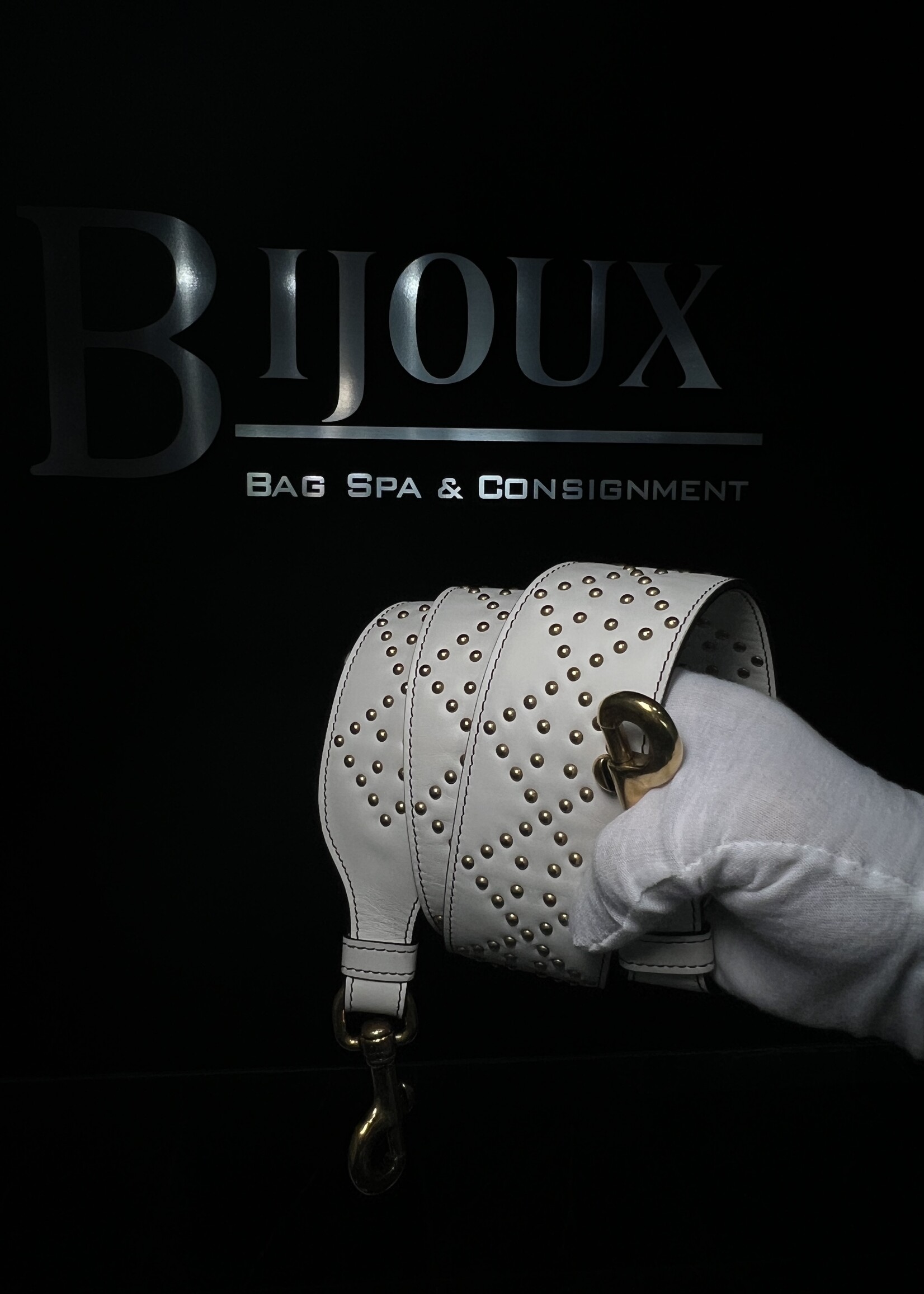 Christian Dior Christian Dior Lady Dior White Studded