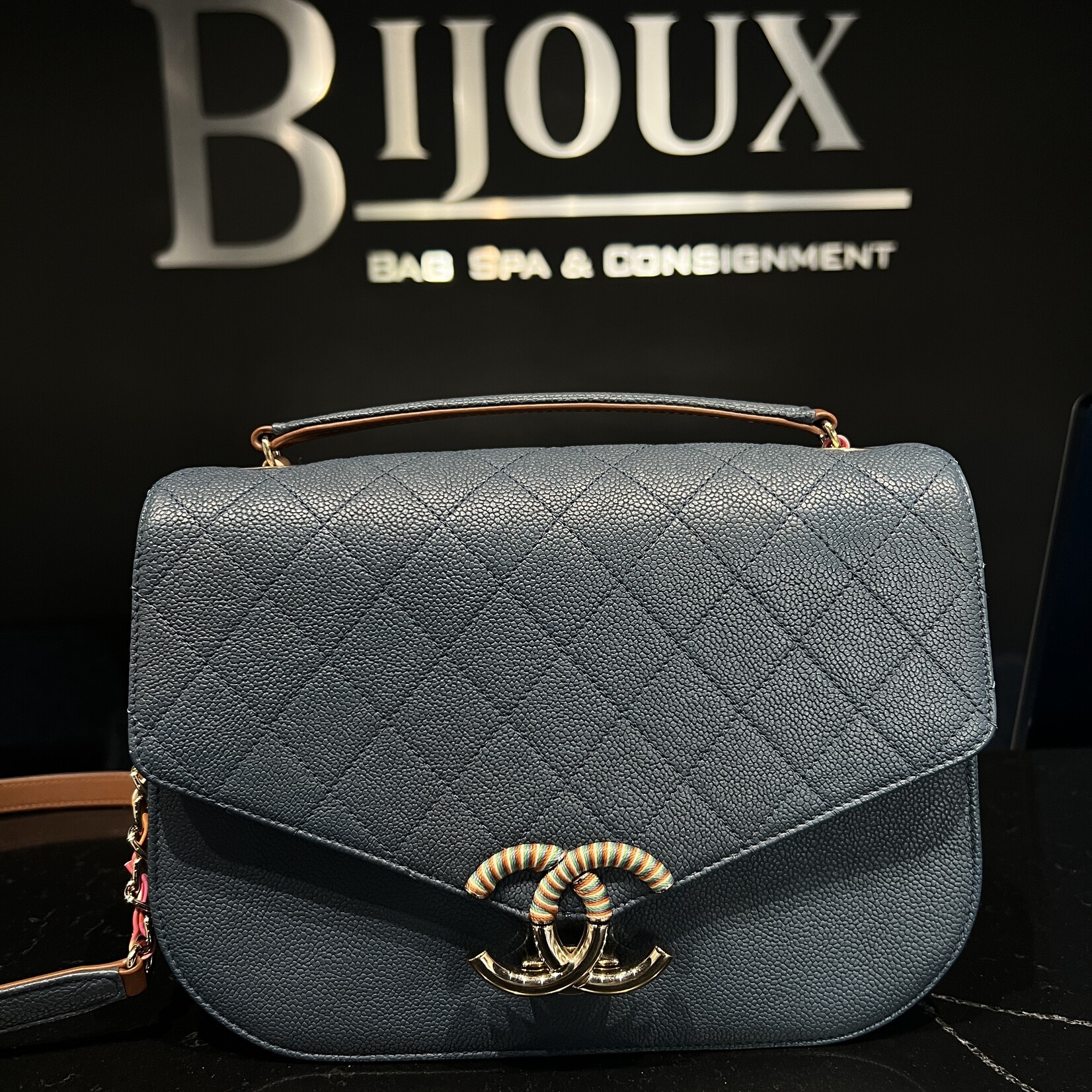 Chanel SOLD- Chanel Blue Thread Around World