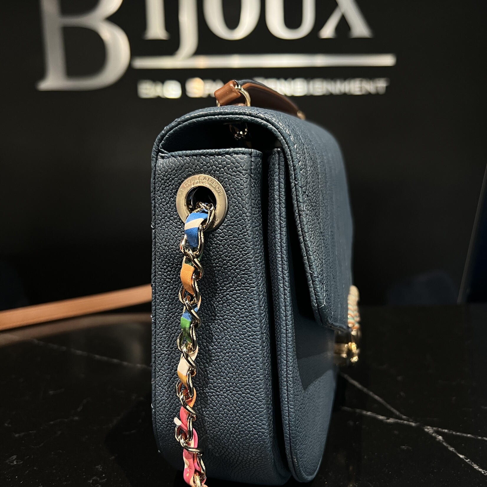 Chanel SOLD- Chanel Blue Thread Around World