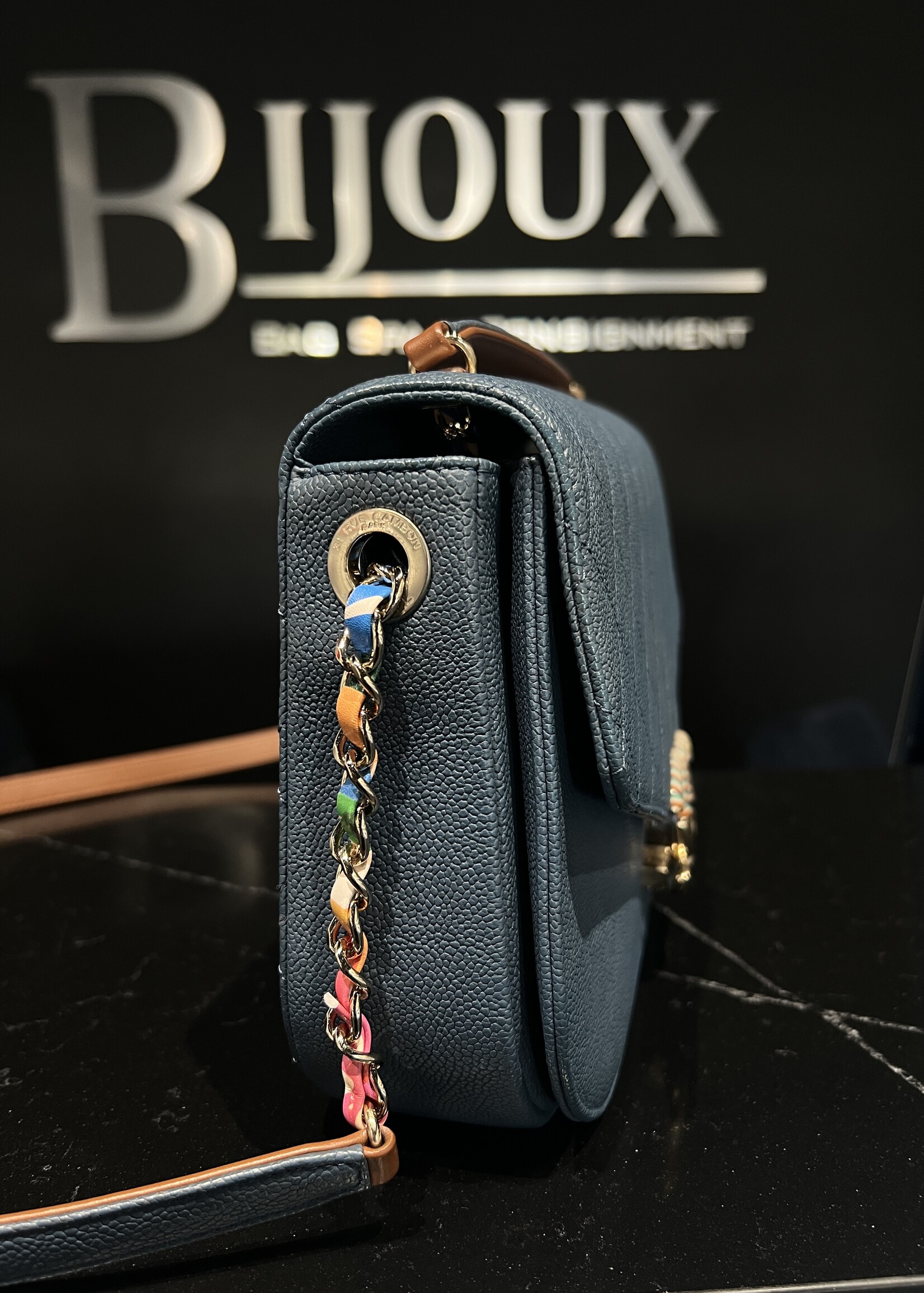 Chanel SOLD- Chanel Blue Thread Around World