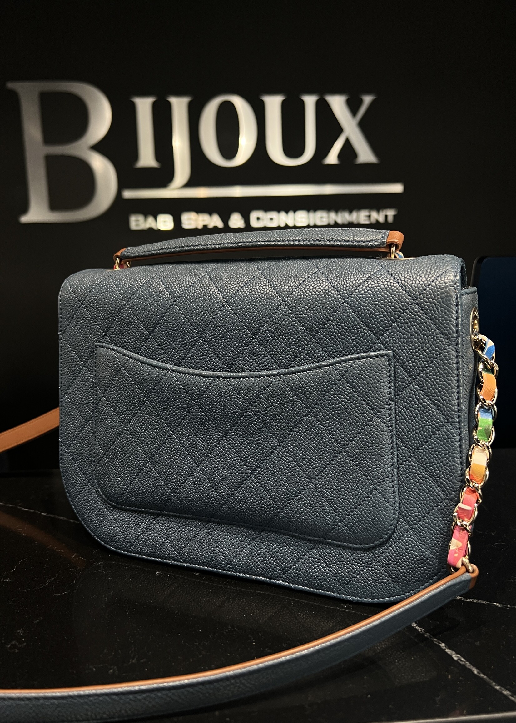 Chanel SOLD- Chanel Blue Thread Around World