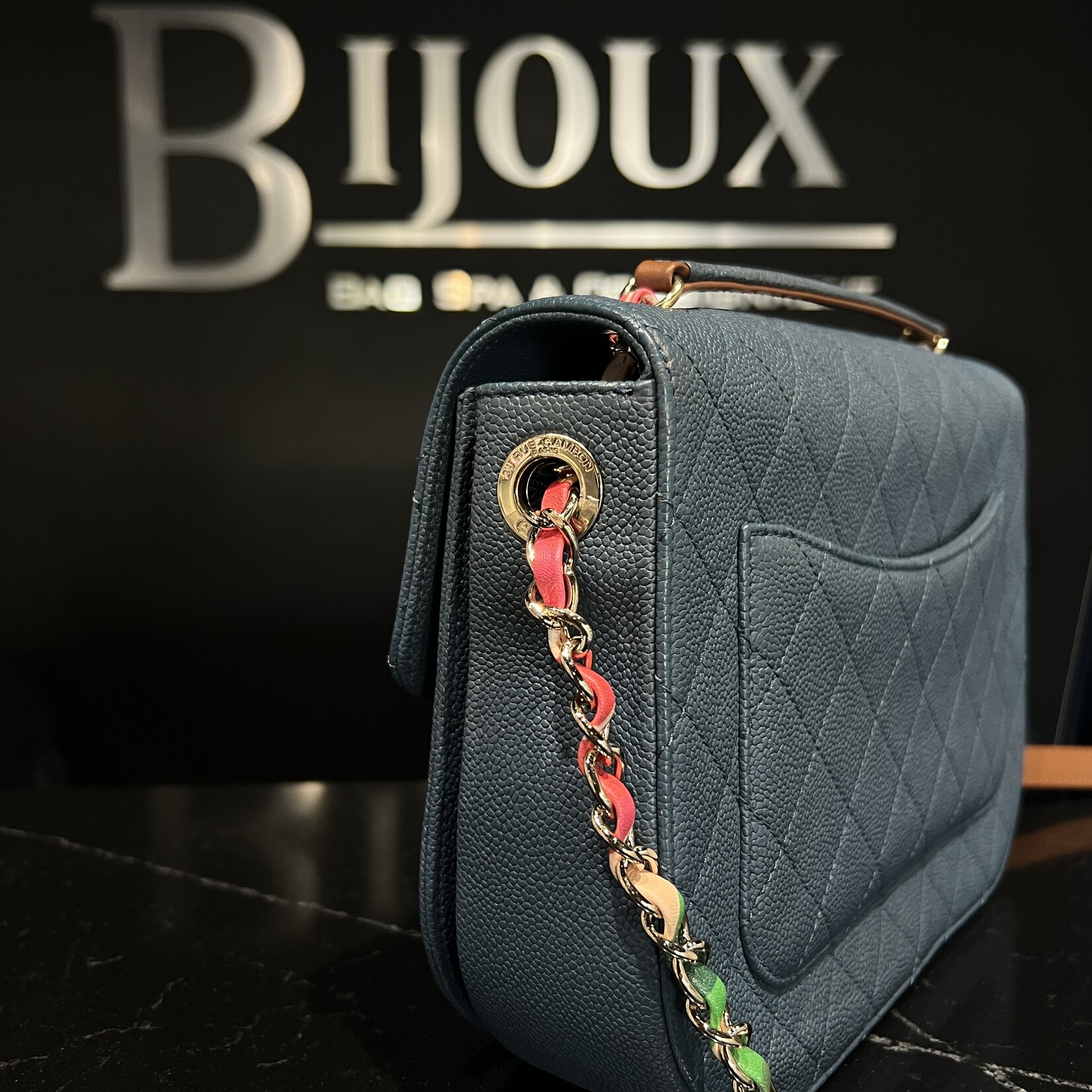 Chanel SOLD- Chanel Blue Thread Around World