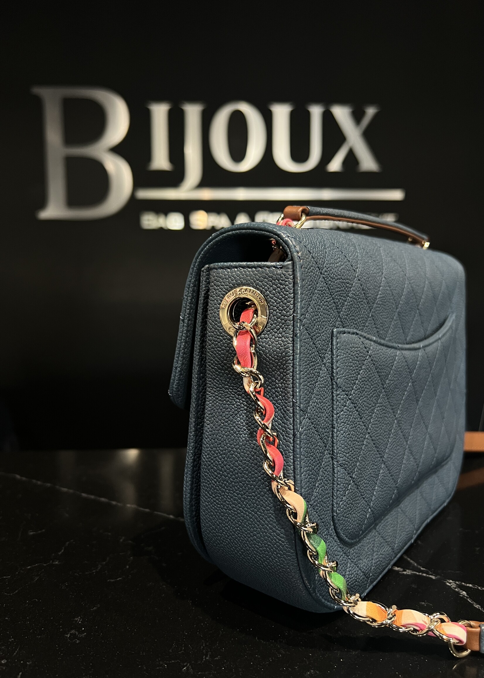 Chanel SOLD- Chanel Blue Thread Around World