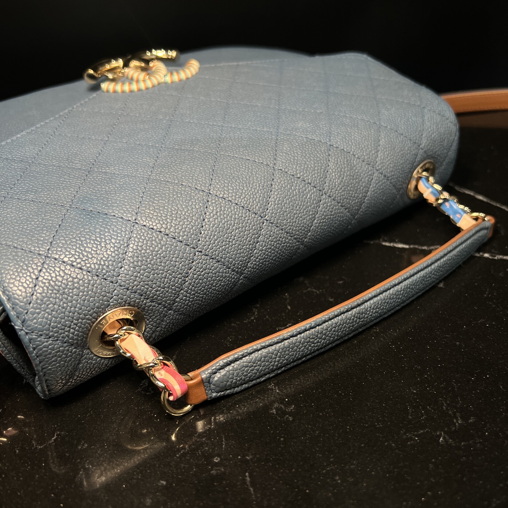 Chanel SOLD- Chanel Blue Thread Around World