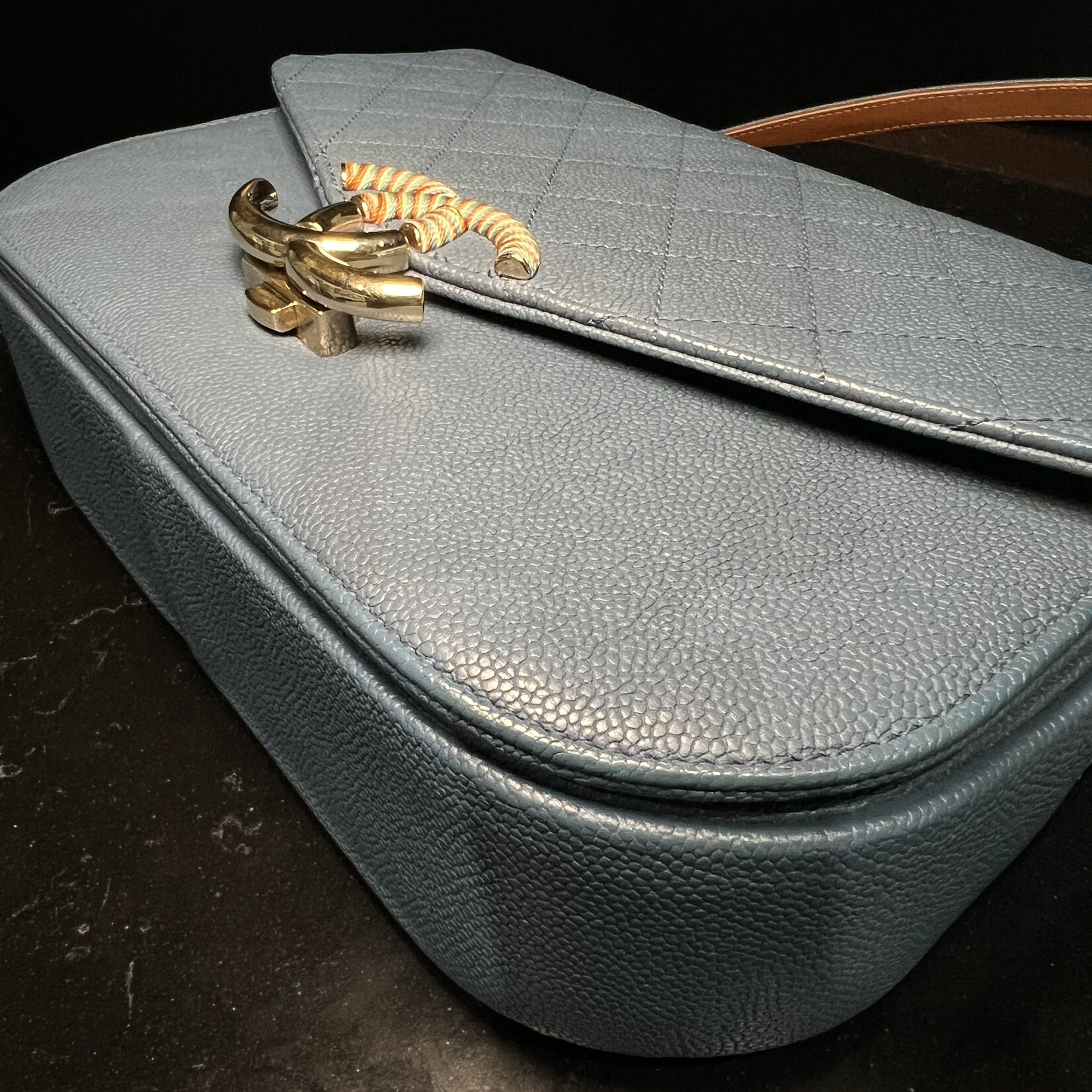 Chanel SOLD- Chanel Blue Thread Around World