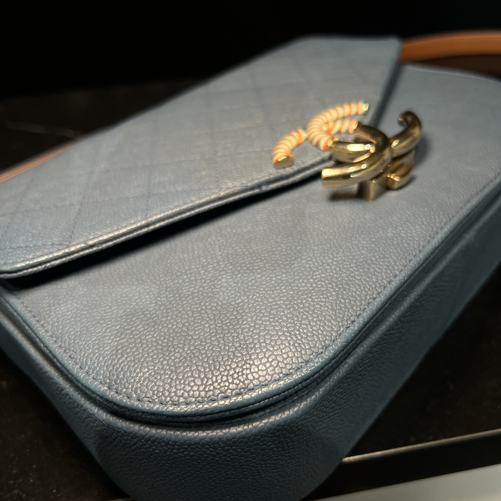 Chanel SOLD- Chanel Blue Thread Around World