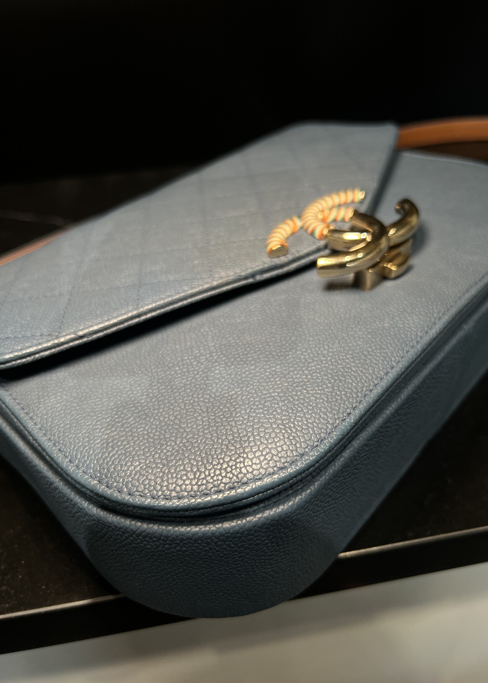 Chanel SOLD- Chanel Blue Thread Around World