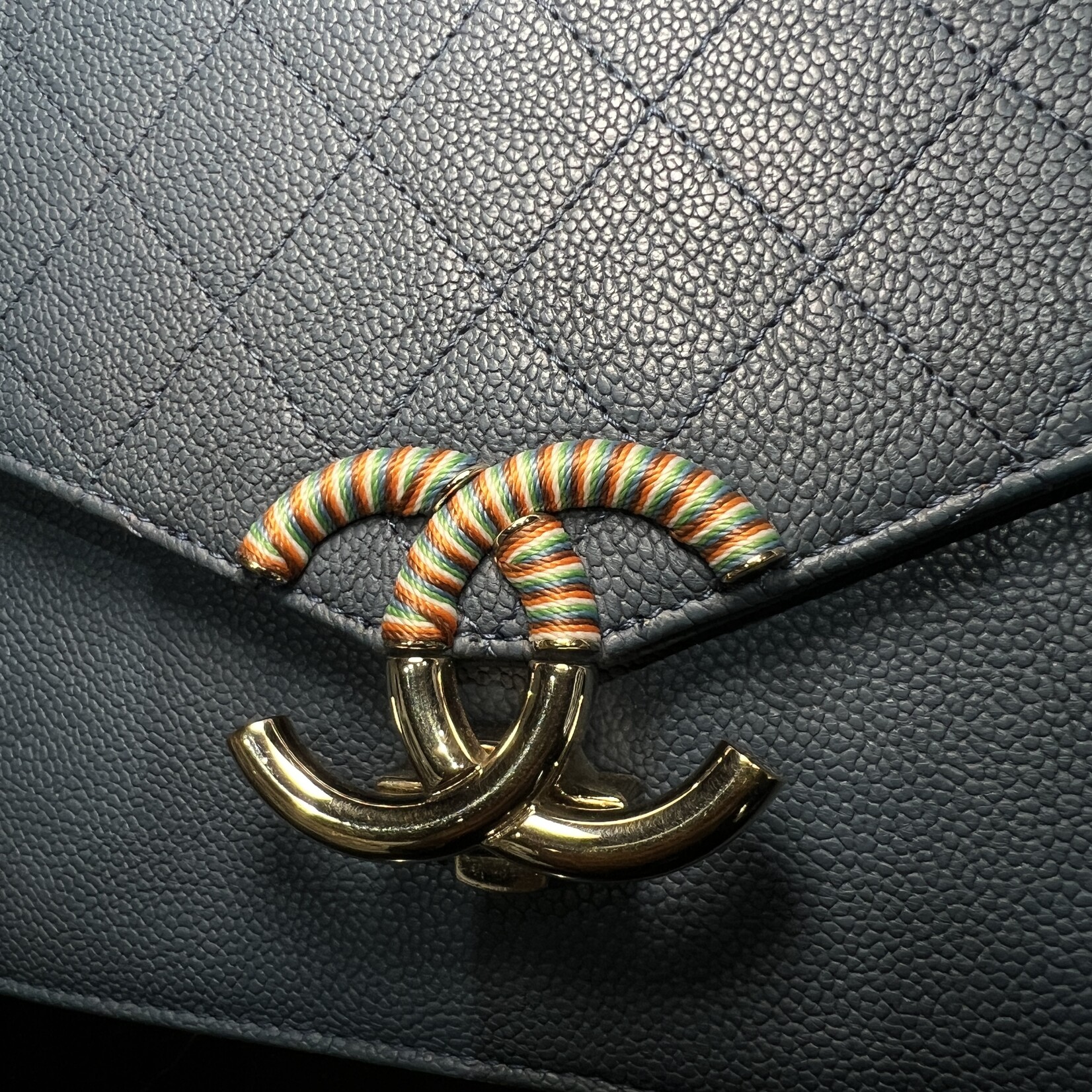 Chanel SOLD- Chanel Blue Thread Around World