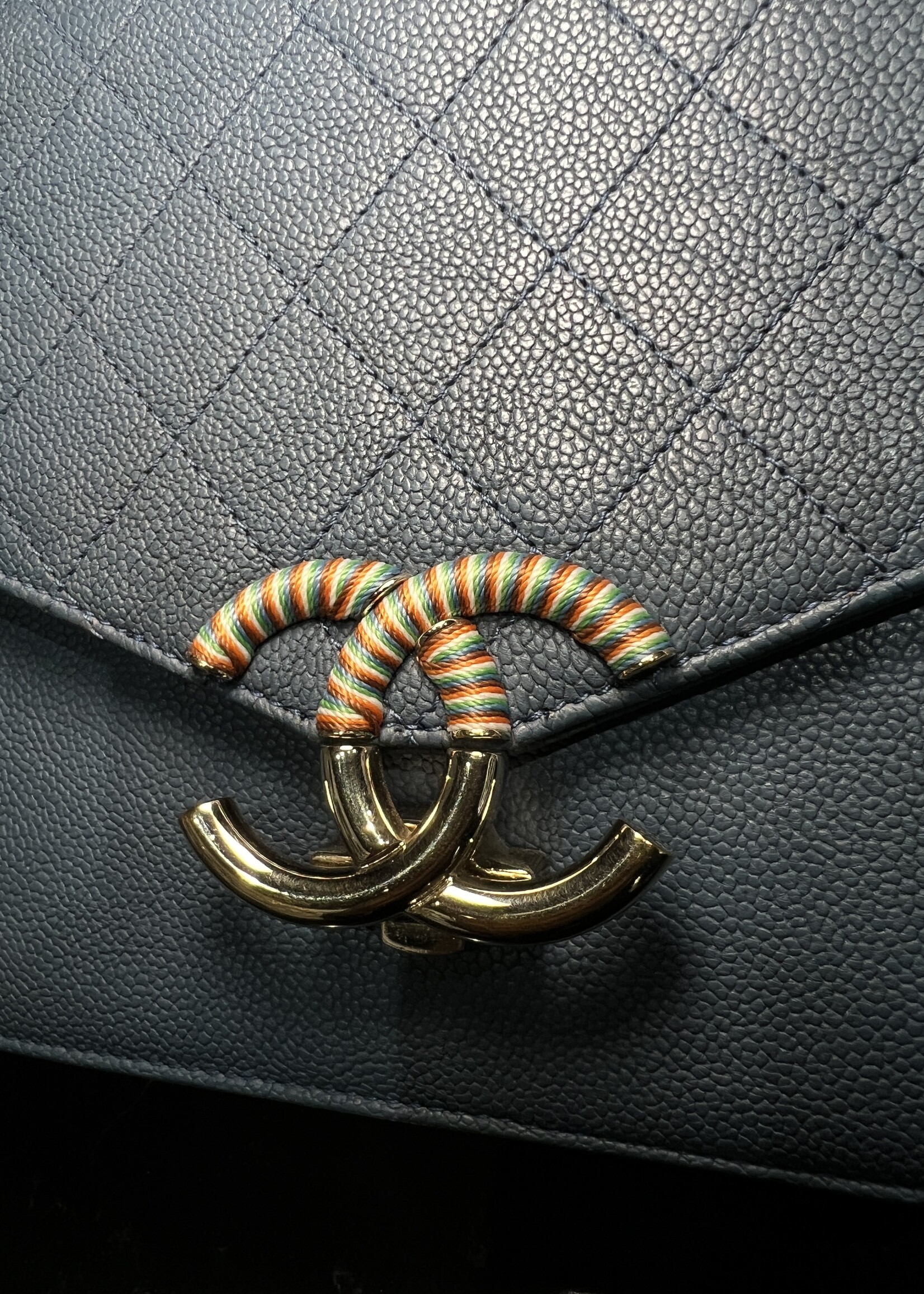 Chanel SOLD- Chanel Blue Thread Around World