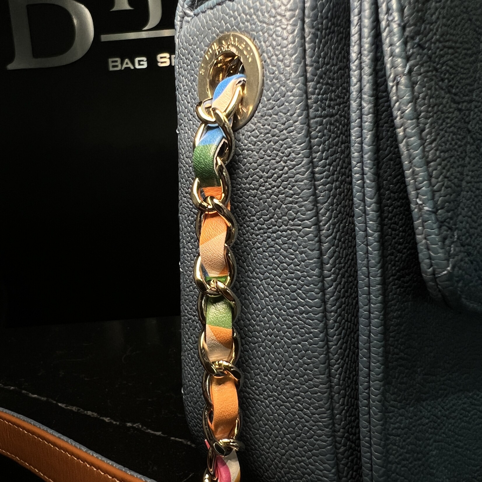 Chanel SOLD- Chanel Blue Thread Around World