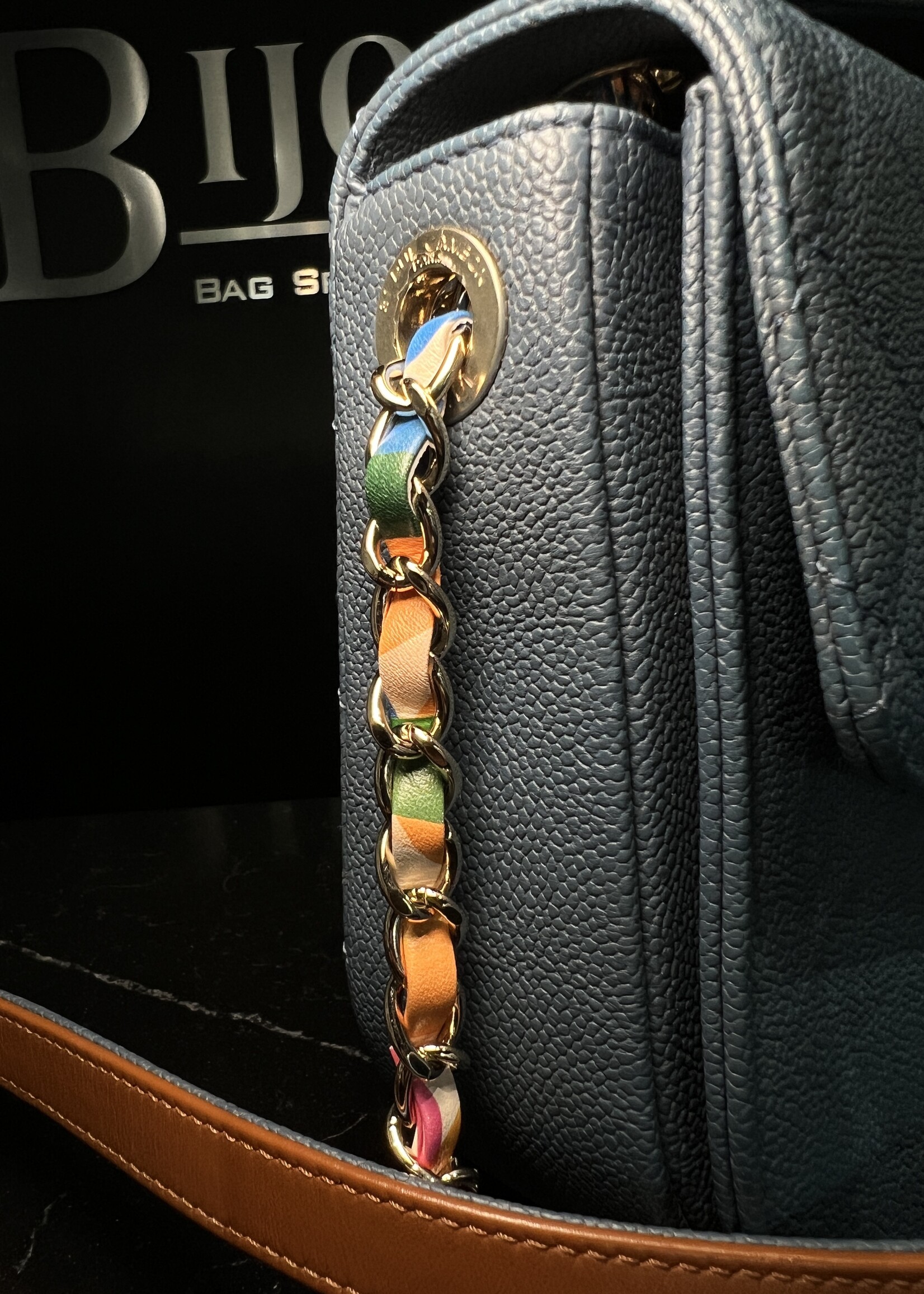 Chanel SOLD- Chanel Blue Thread Around World