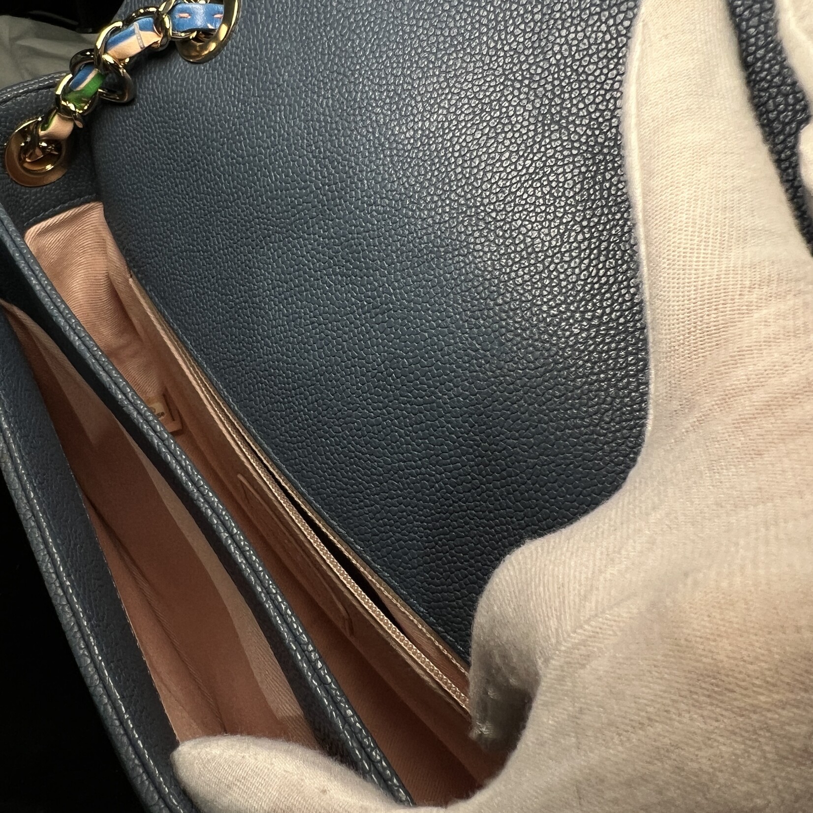 Chanel SOLD- Chanel Blue Thread Around World