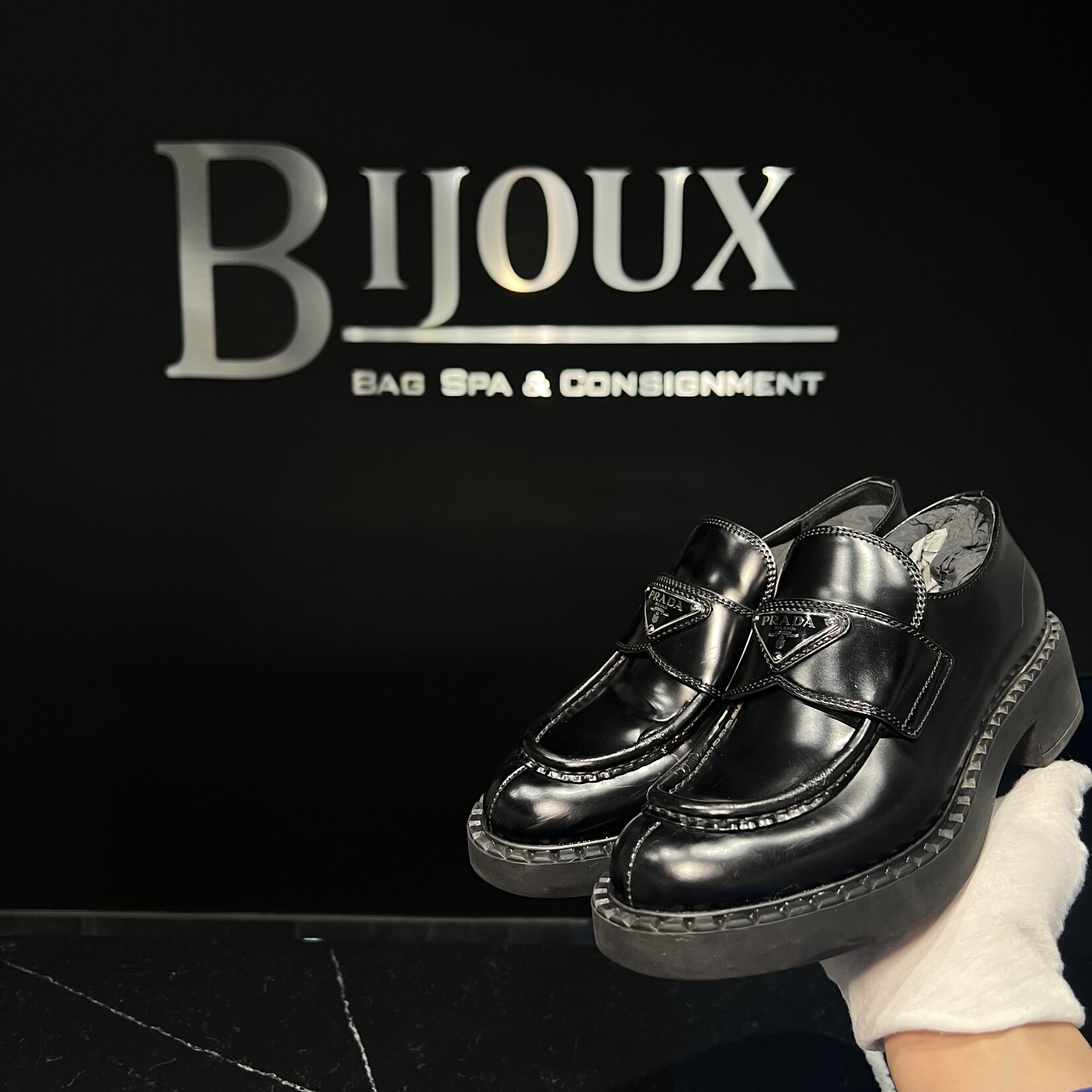 Prada Prada Brushed Leather Loafer