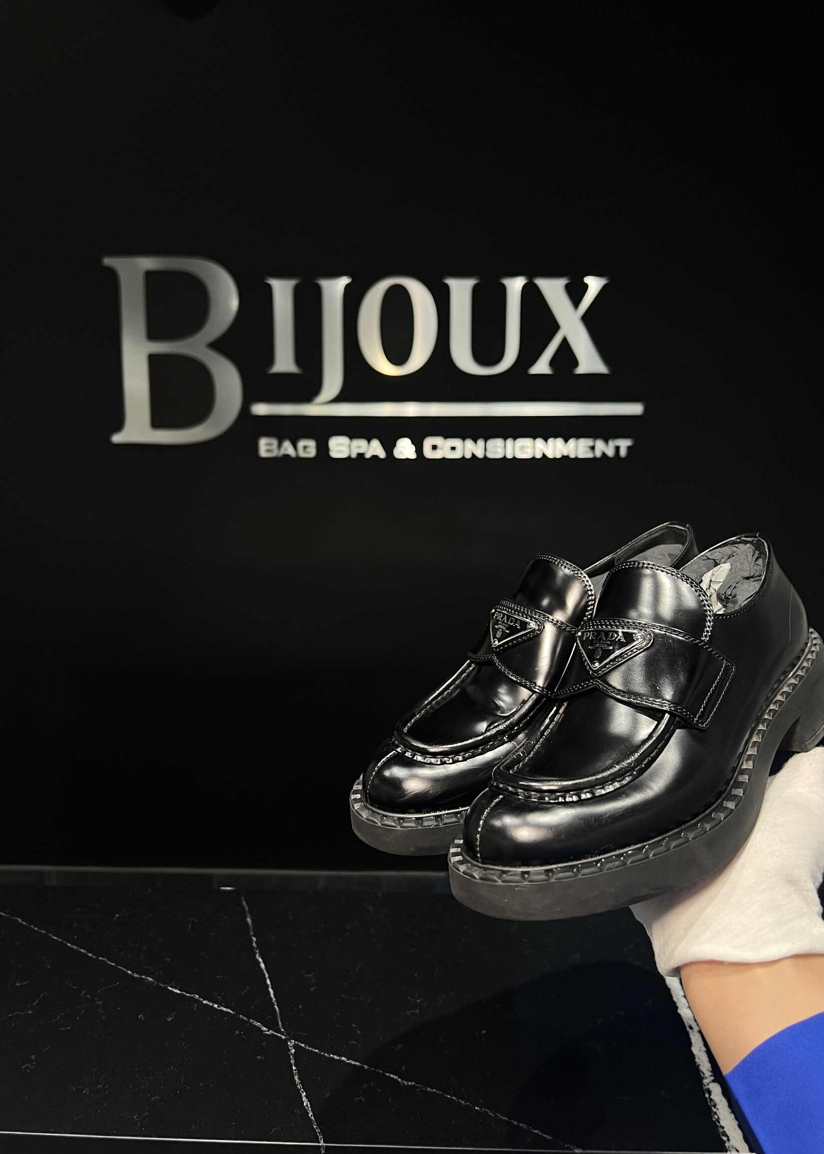 Prada Prada Brushed Leather Loafer