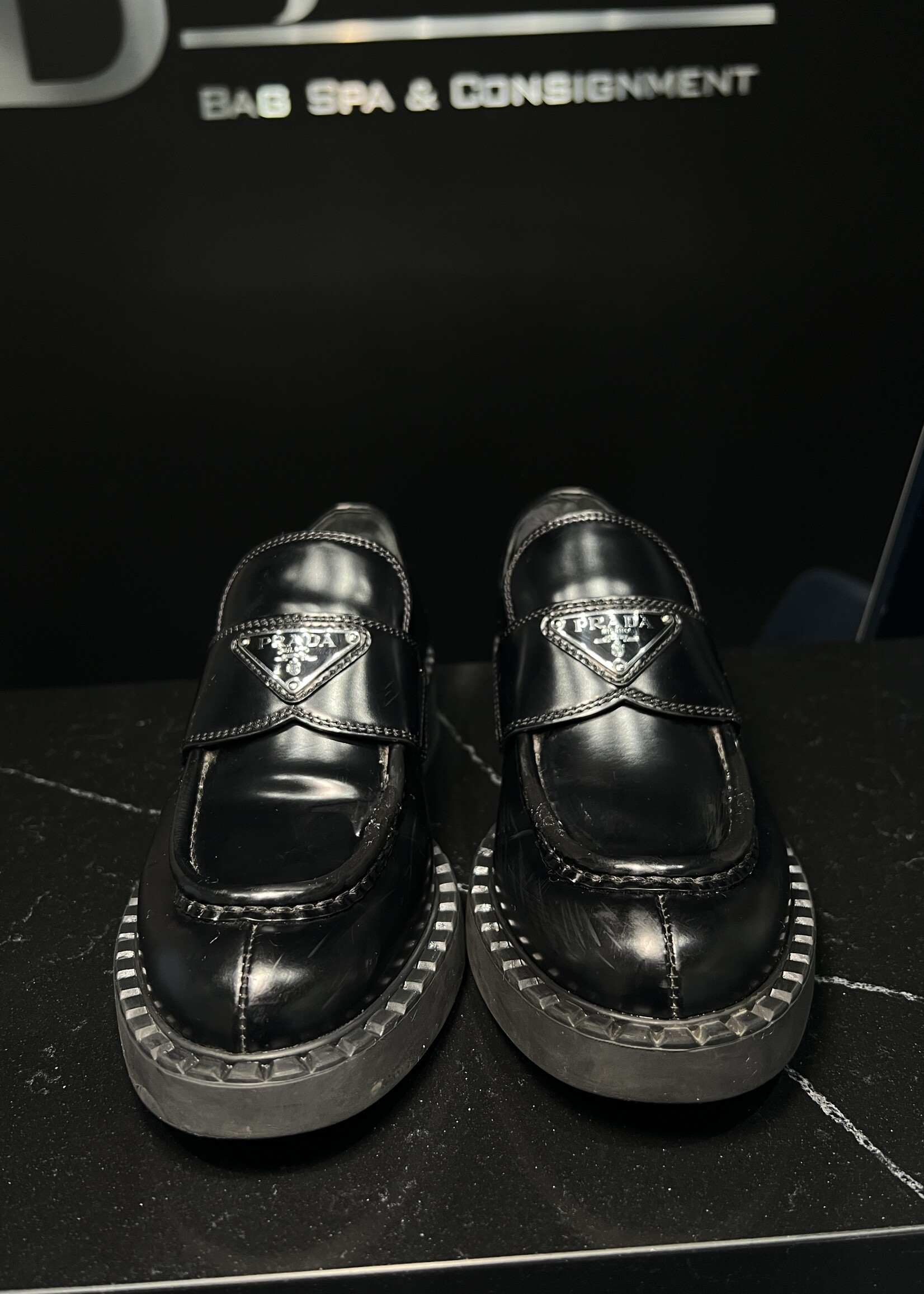 Prada Prada Brushed Leather Loafer