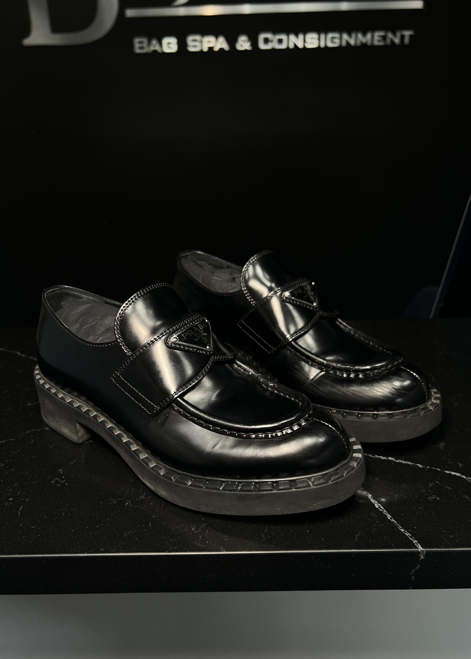 Prada Prada Brushed Leather Loafer