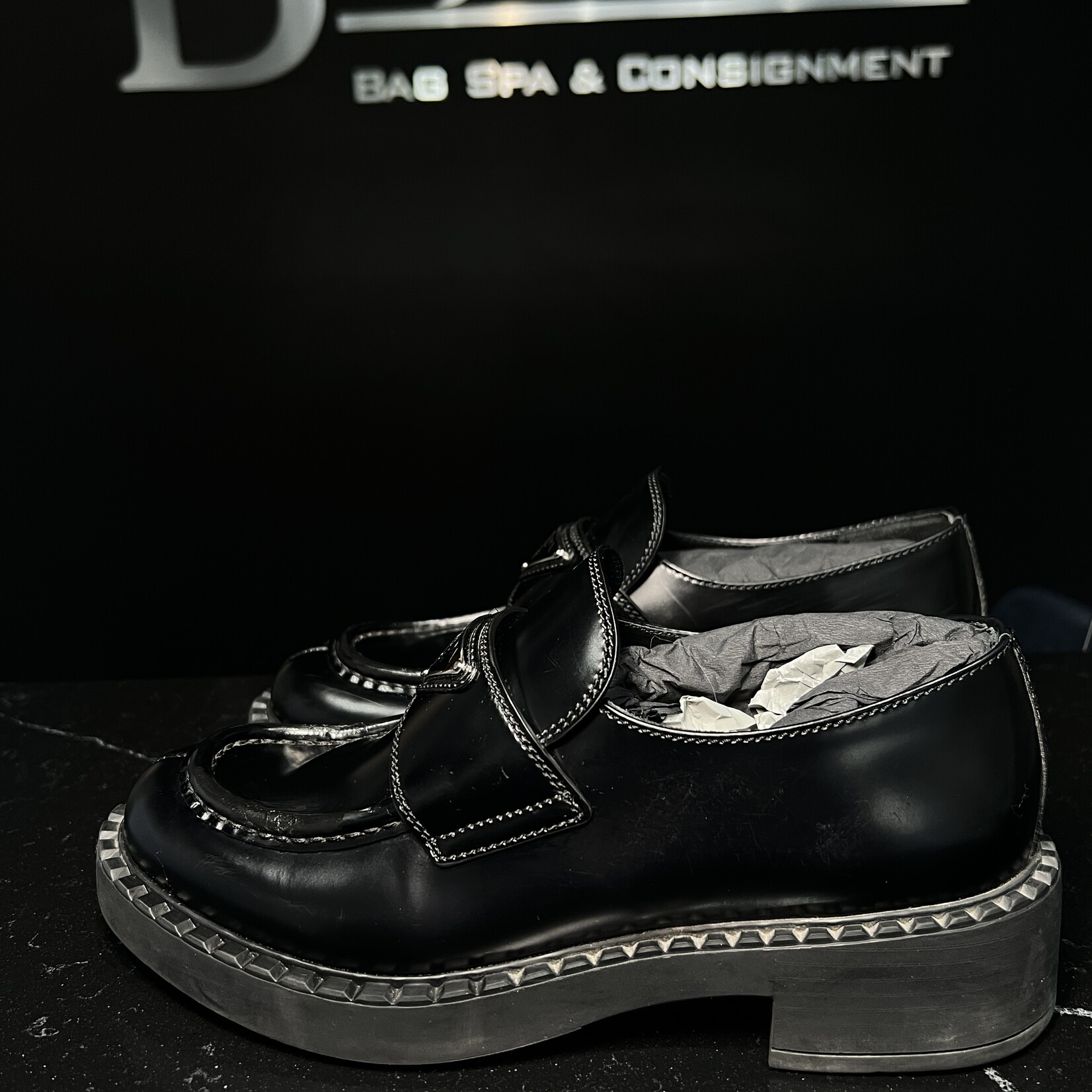 Prada Prada Brushed Leather Loafer