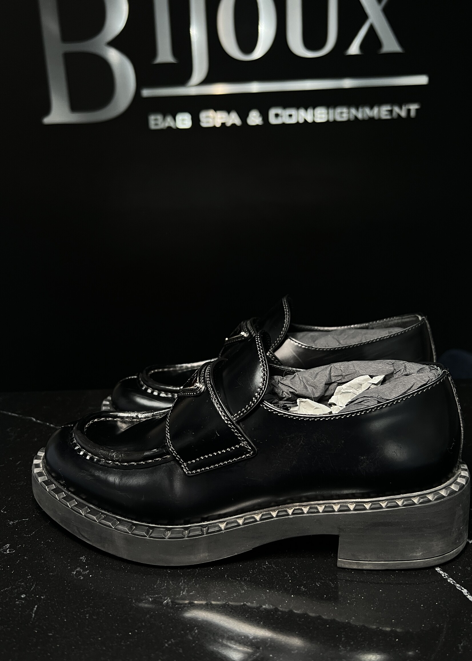 Prada Prada Brushed Leather Loafer