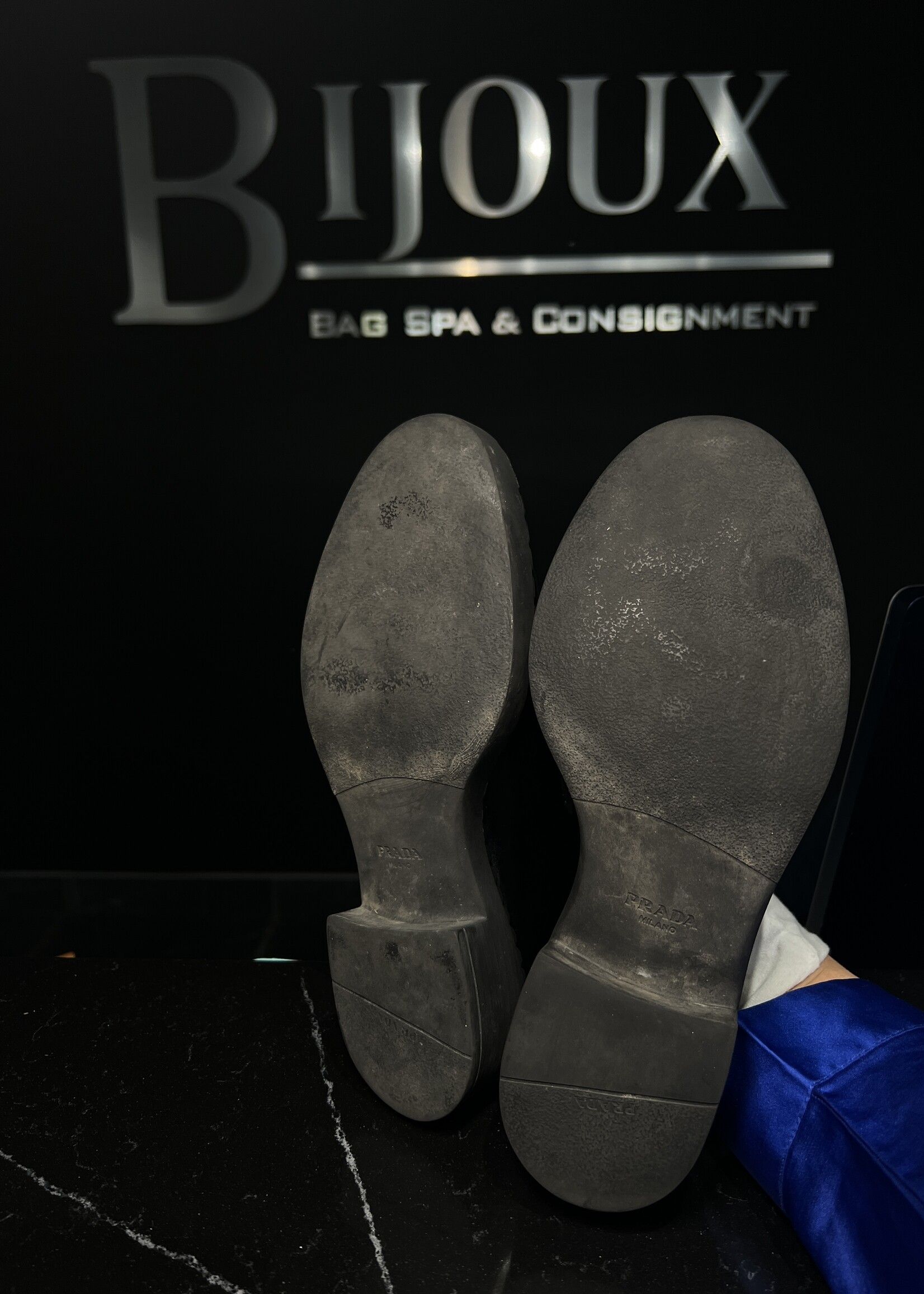 Prada Prada Brushed Leather Loafer