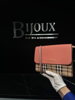 Burberry SOLD - Burberry Derby Haymarket Loxley Crossbody Pink