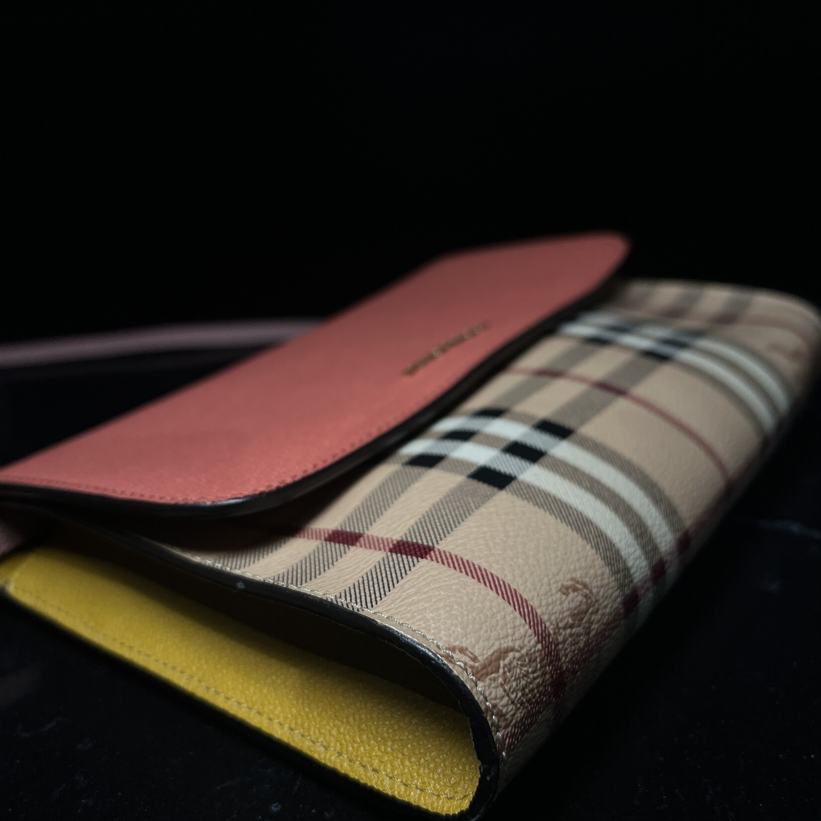 Burberry SOLD - Burberry Derby Haymarket Loxley Crossbody Pink