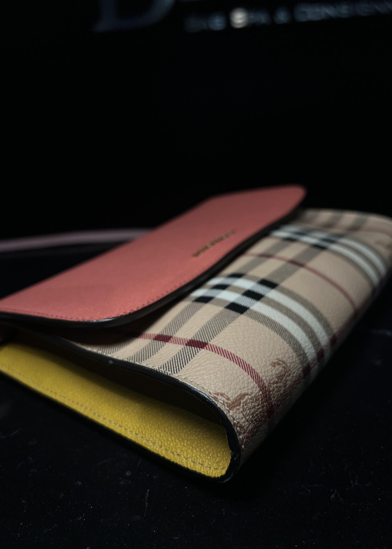 Burberry SOLD - Burberry Derby Haymarket Loxley Crossbody Pink