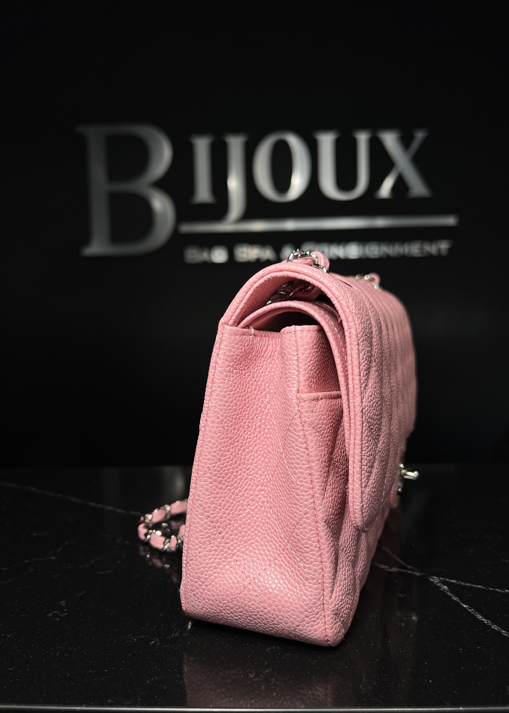 Chanel Chanel Caviar Medium Flap Sakura