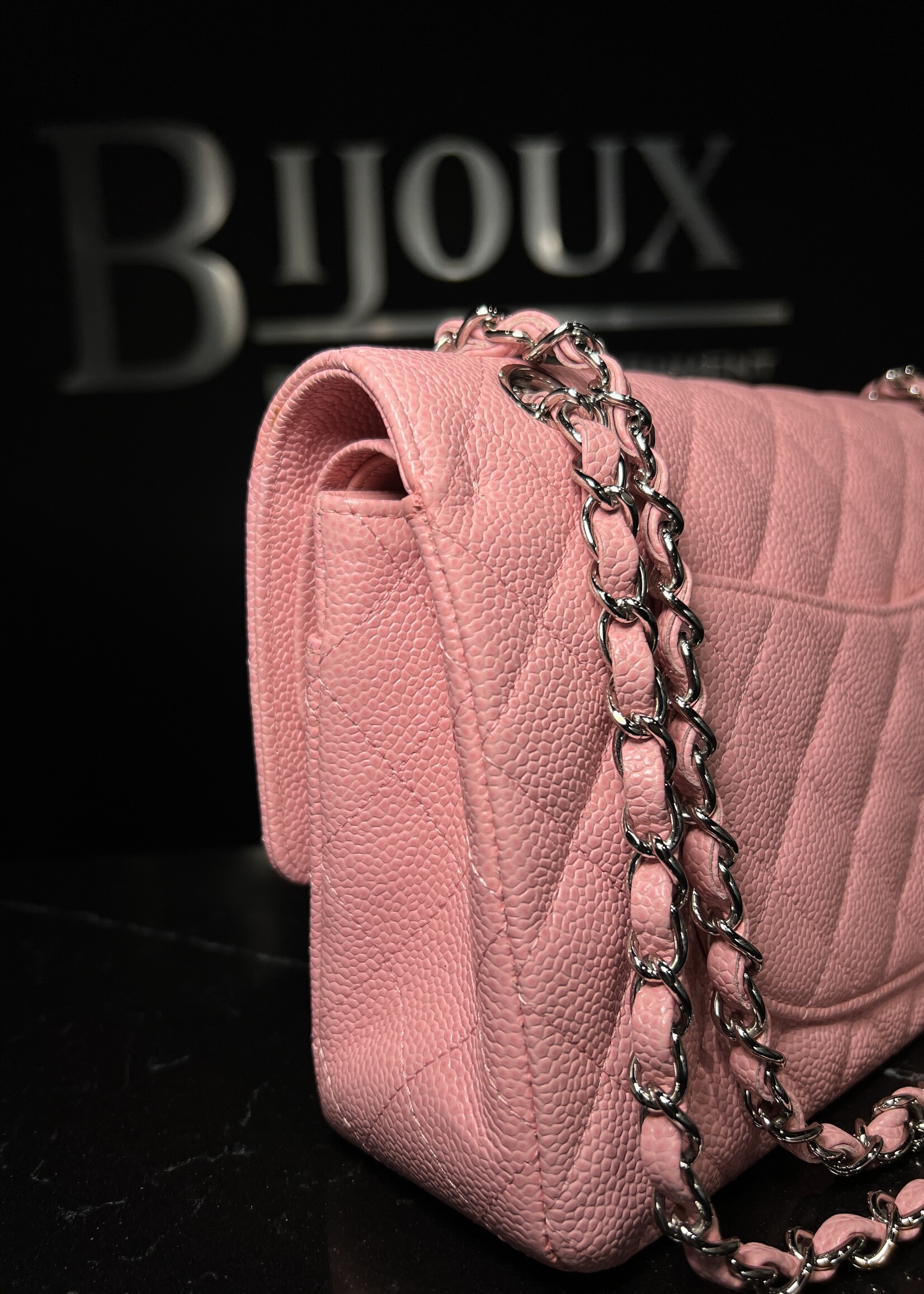 Chanel Chanel Caviar Medium Flap Sakura