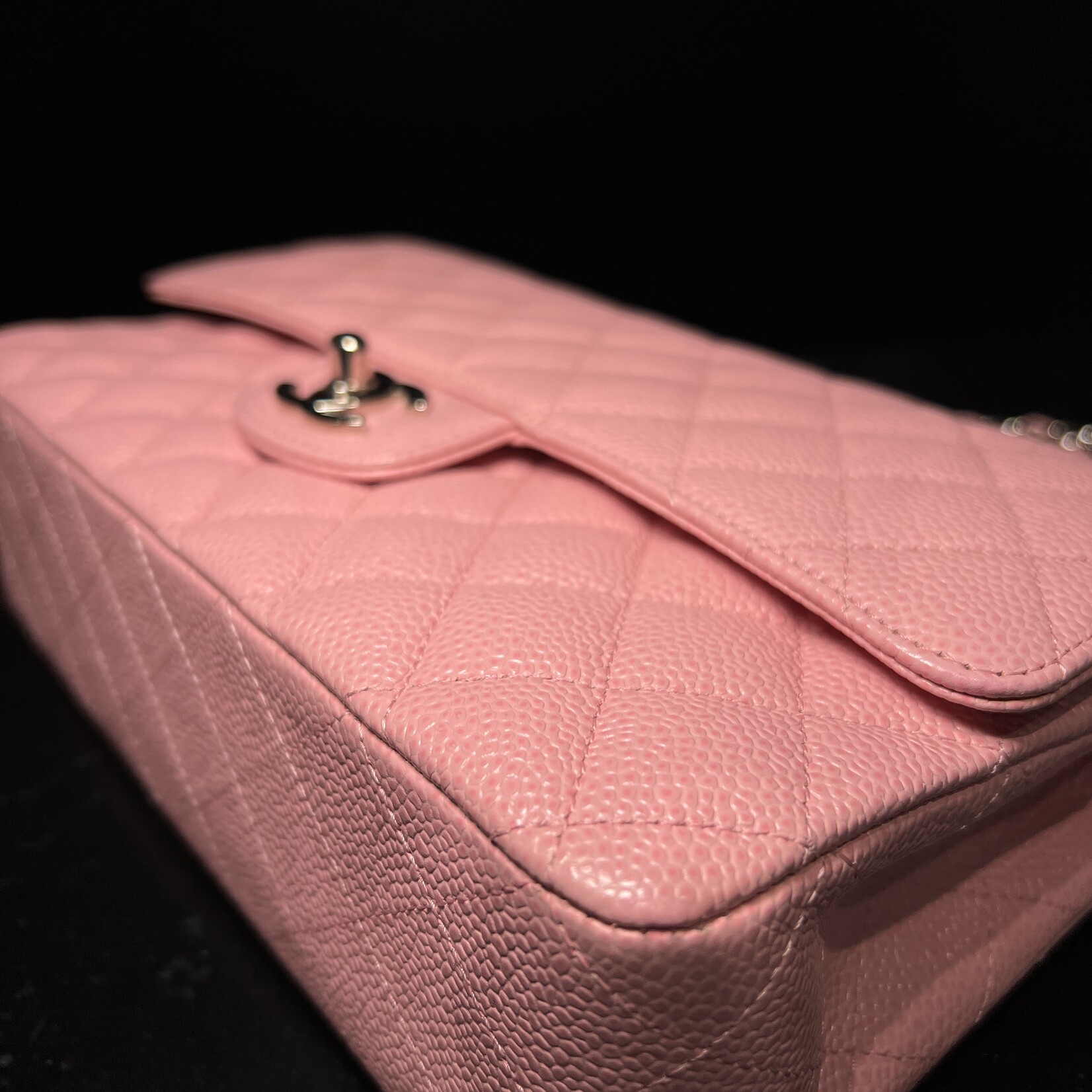 Chanel Chanel Caviar Medium Flap Sakura