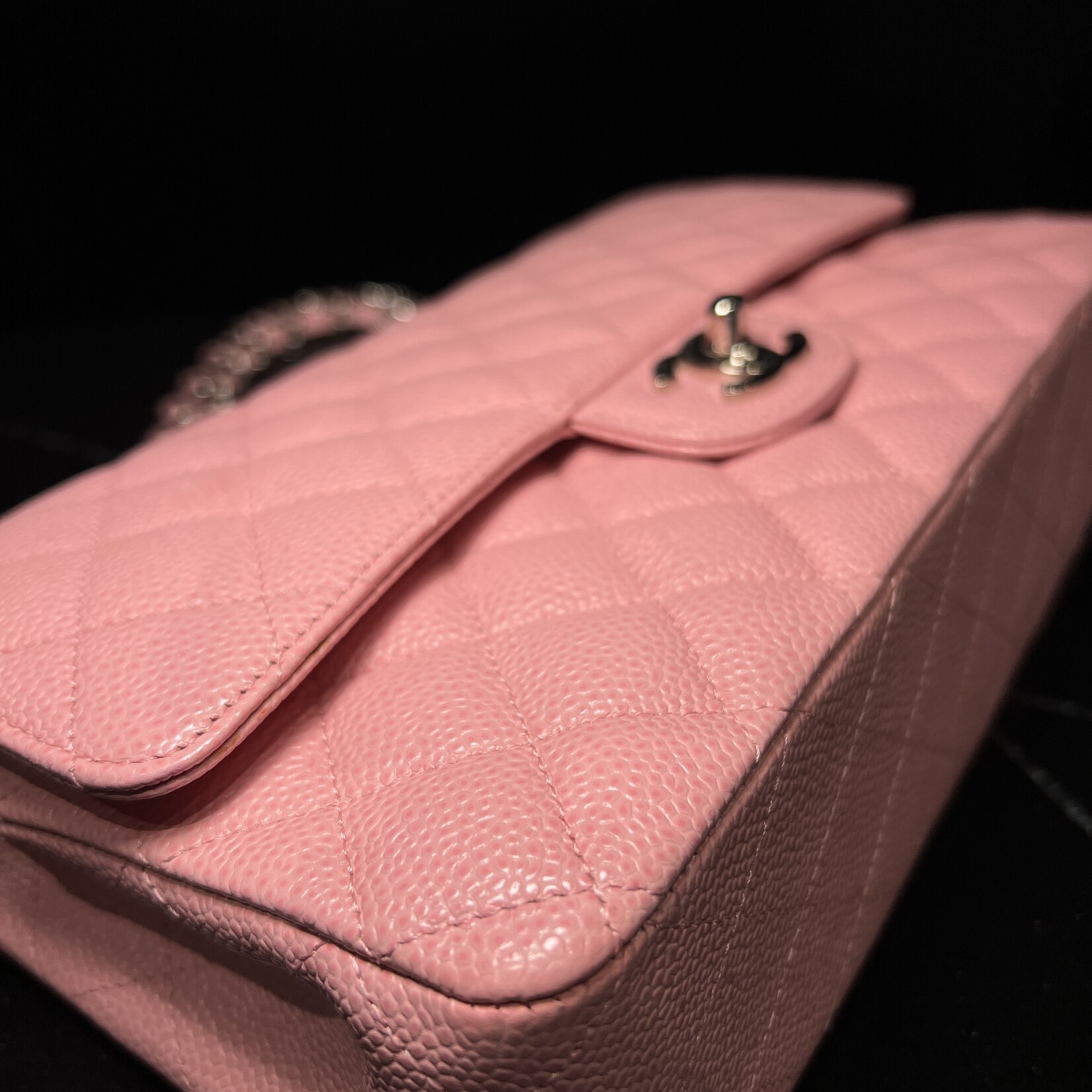 Chanel Chanel Caviar Medium Flap Sakura