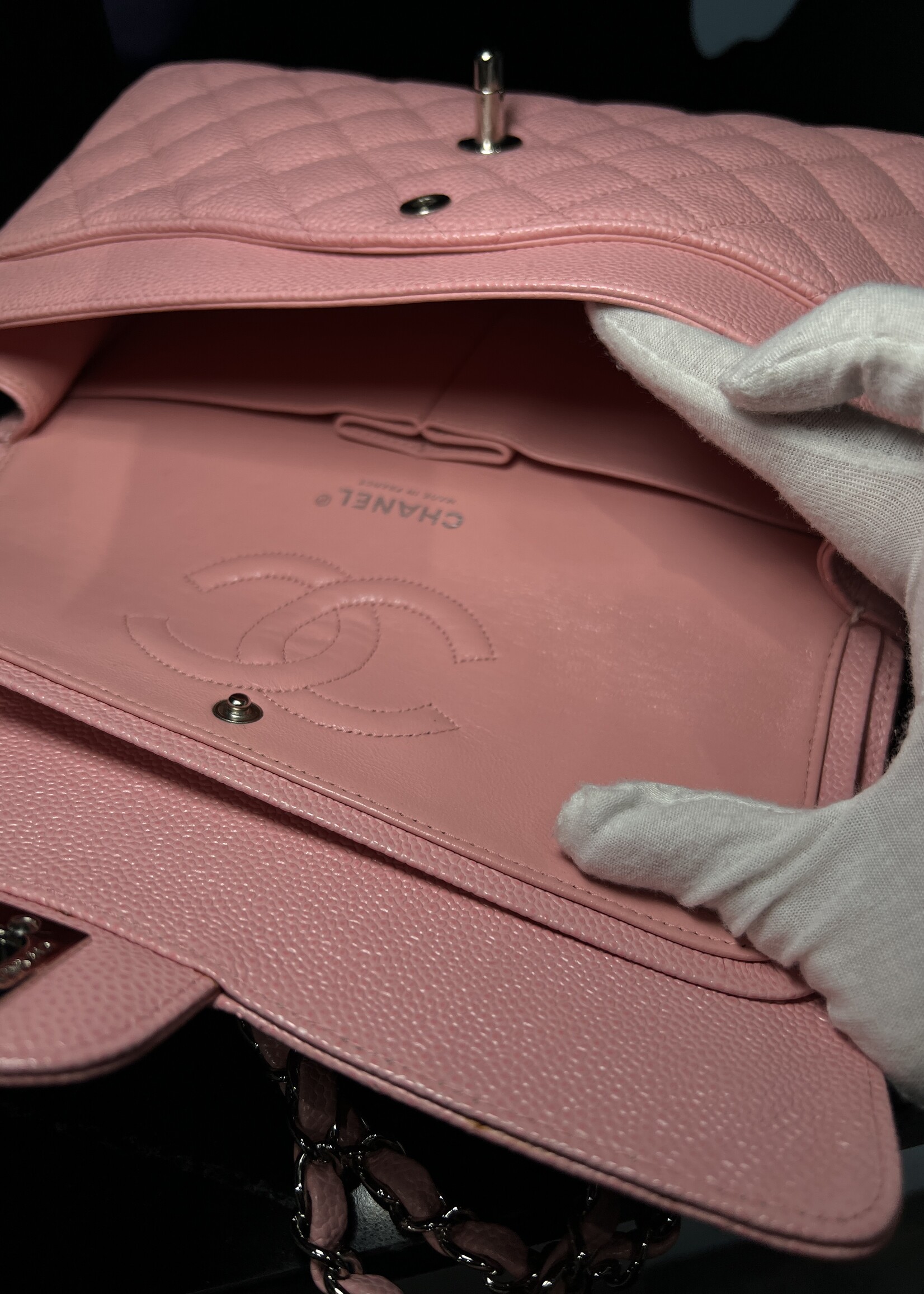 Chanel Chanel Caviar Medium Flap Sakura