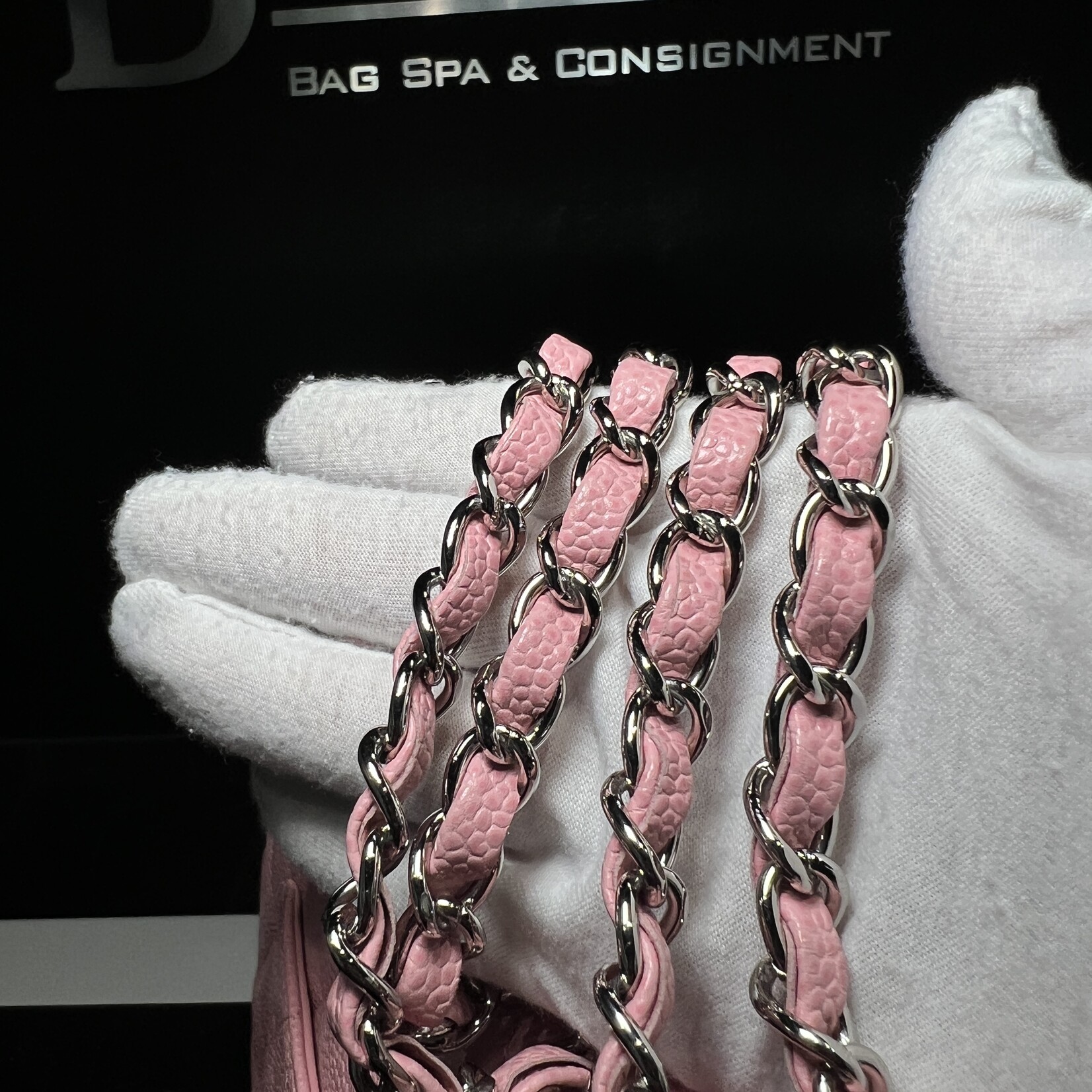 Chanel Chanel Caviar Medium Flap Sakura