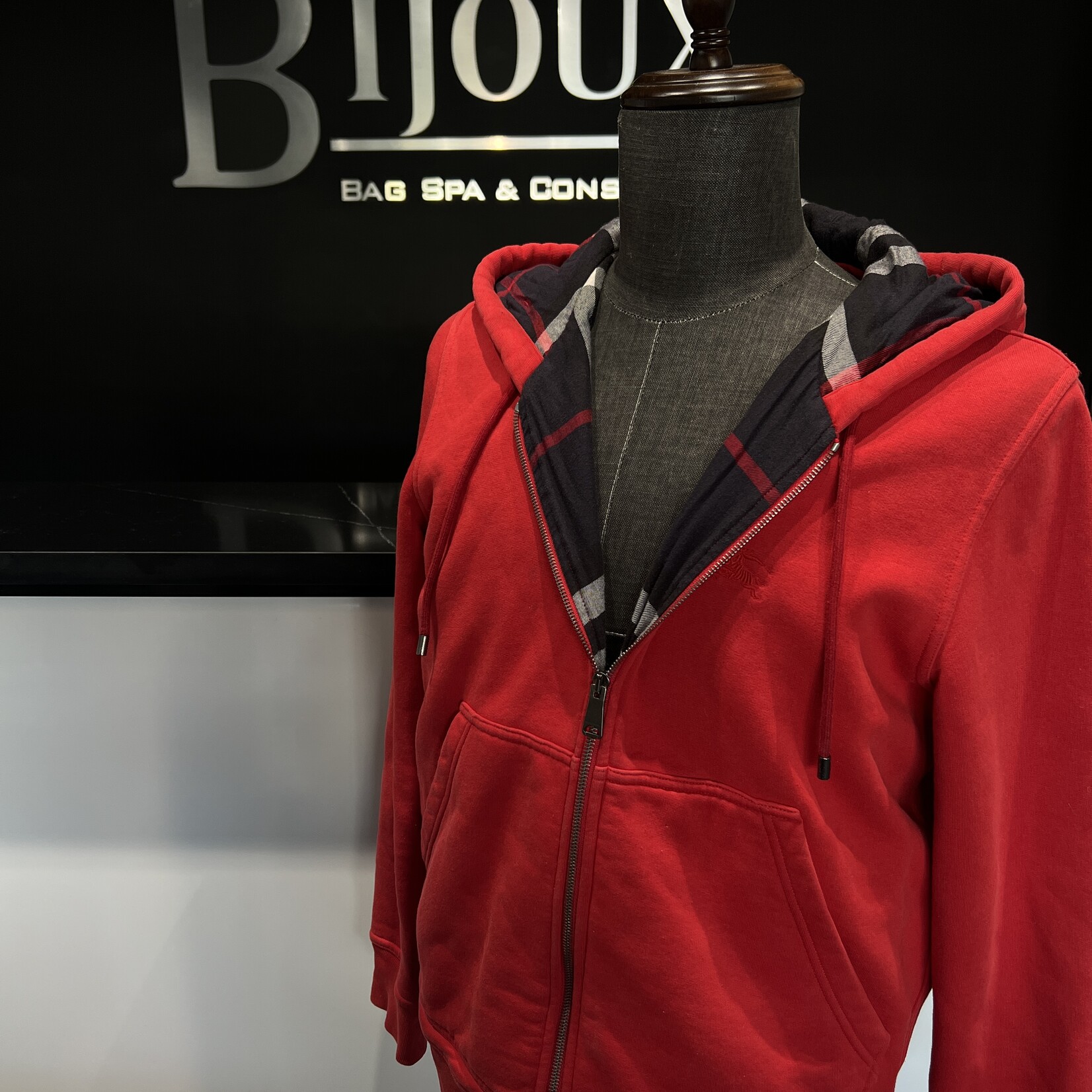 Burberry Burberry Red Zip Hoodie