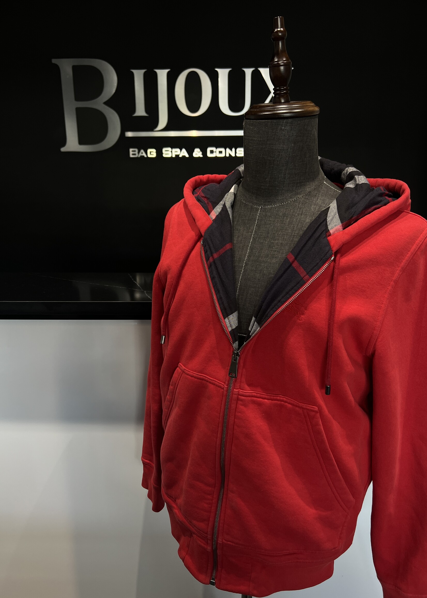 Burberry Burberry Red Zip Hoodie