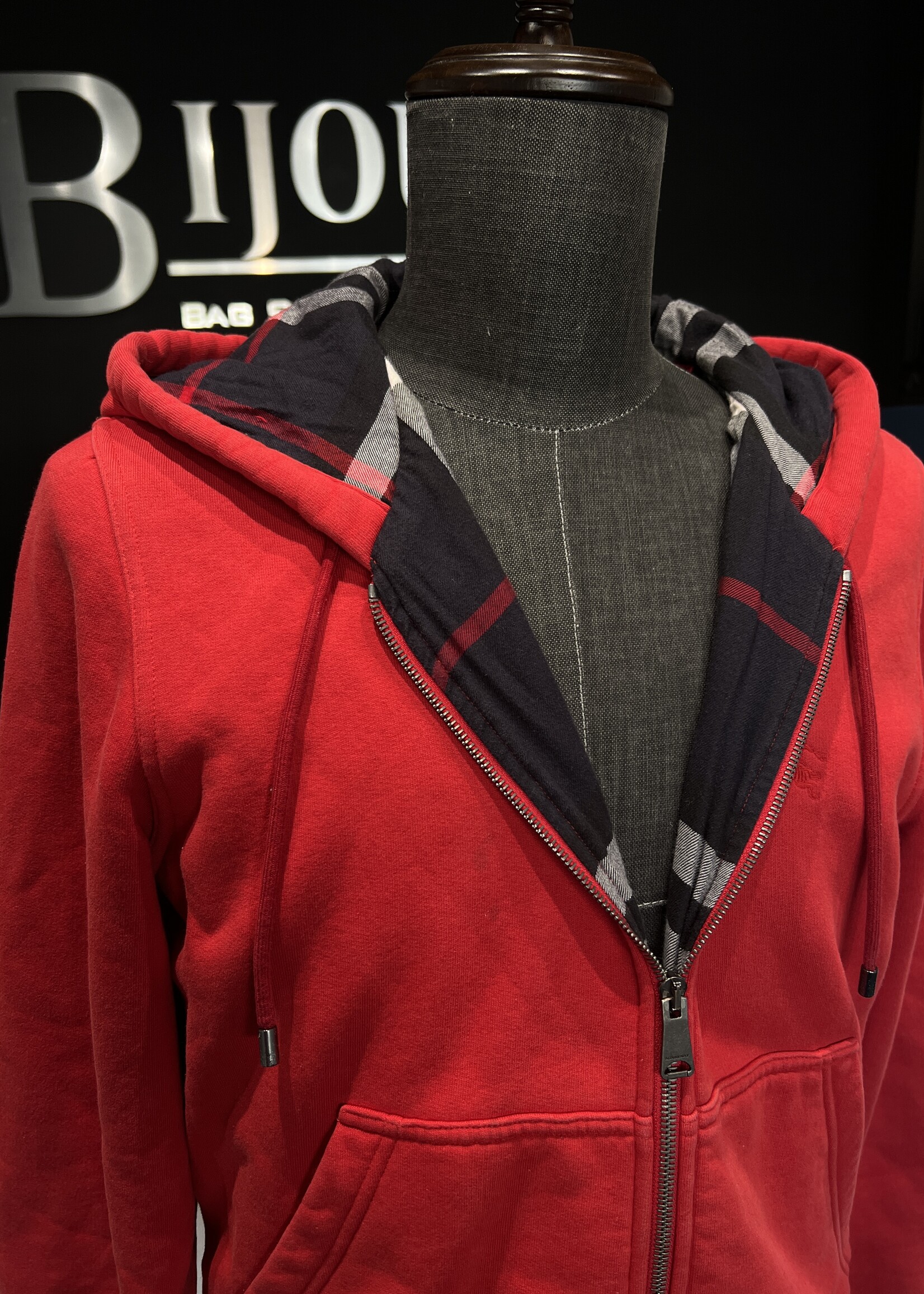 Burberry SOLD- Burberry Red Zip Hoodie
