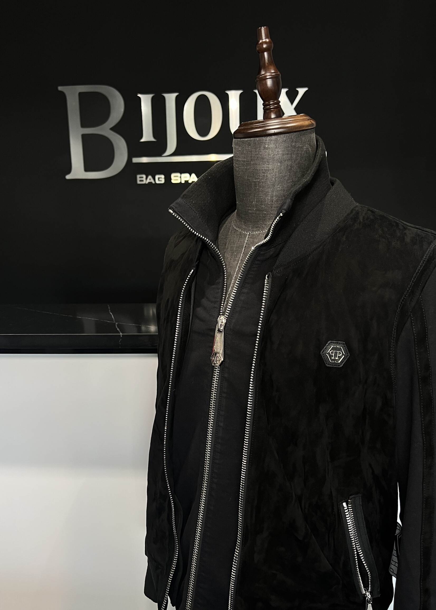 Philipp Pliein Logo Patches Bomber Jacket