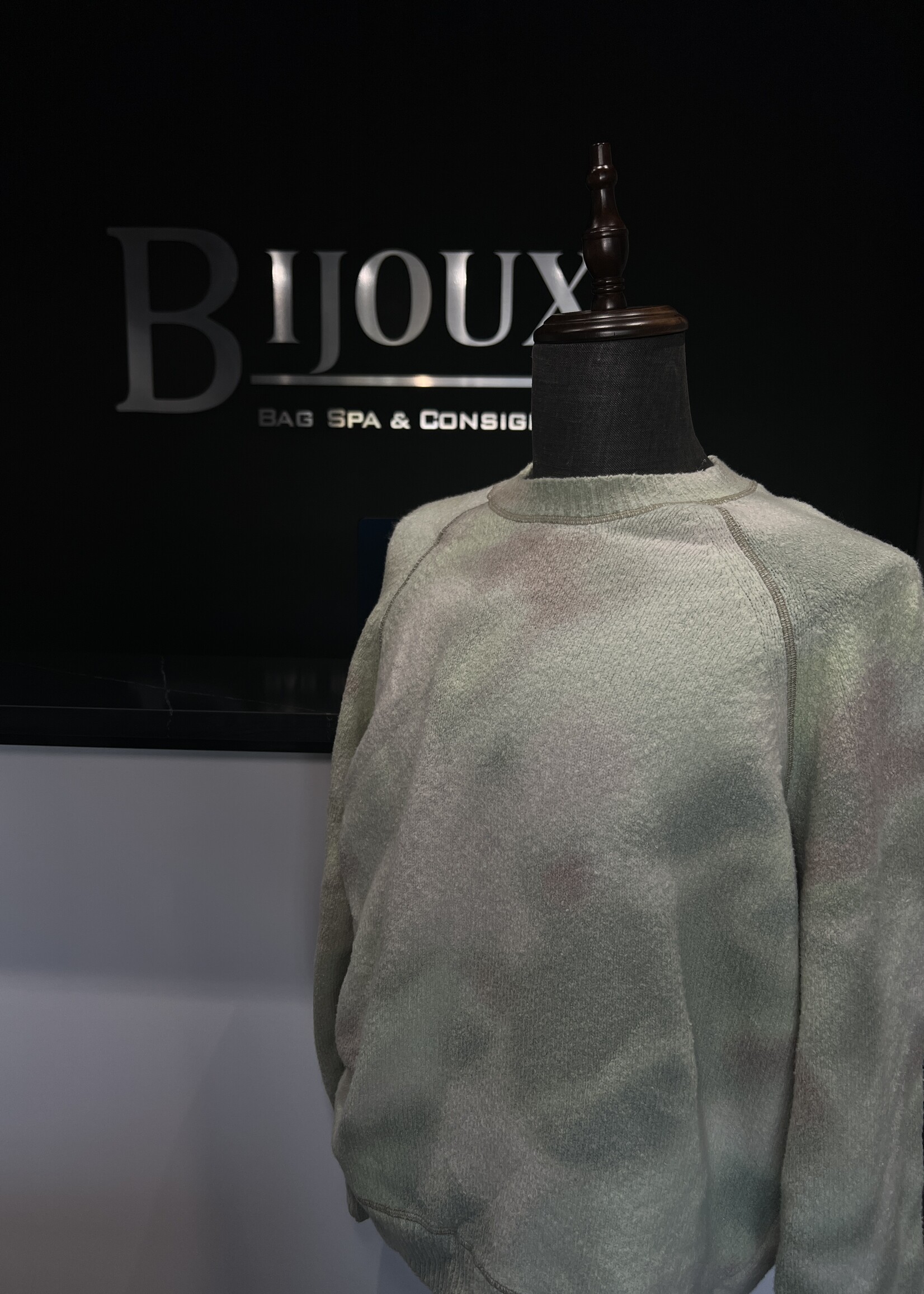 SOLD- Kenzo Green Cloud Camo Jumper